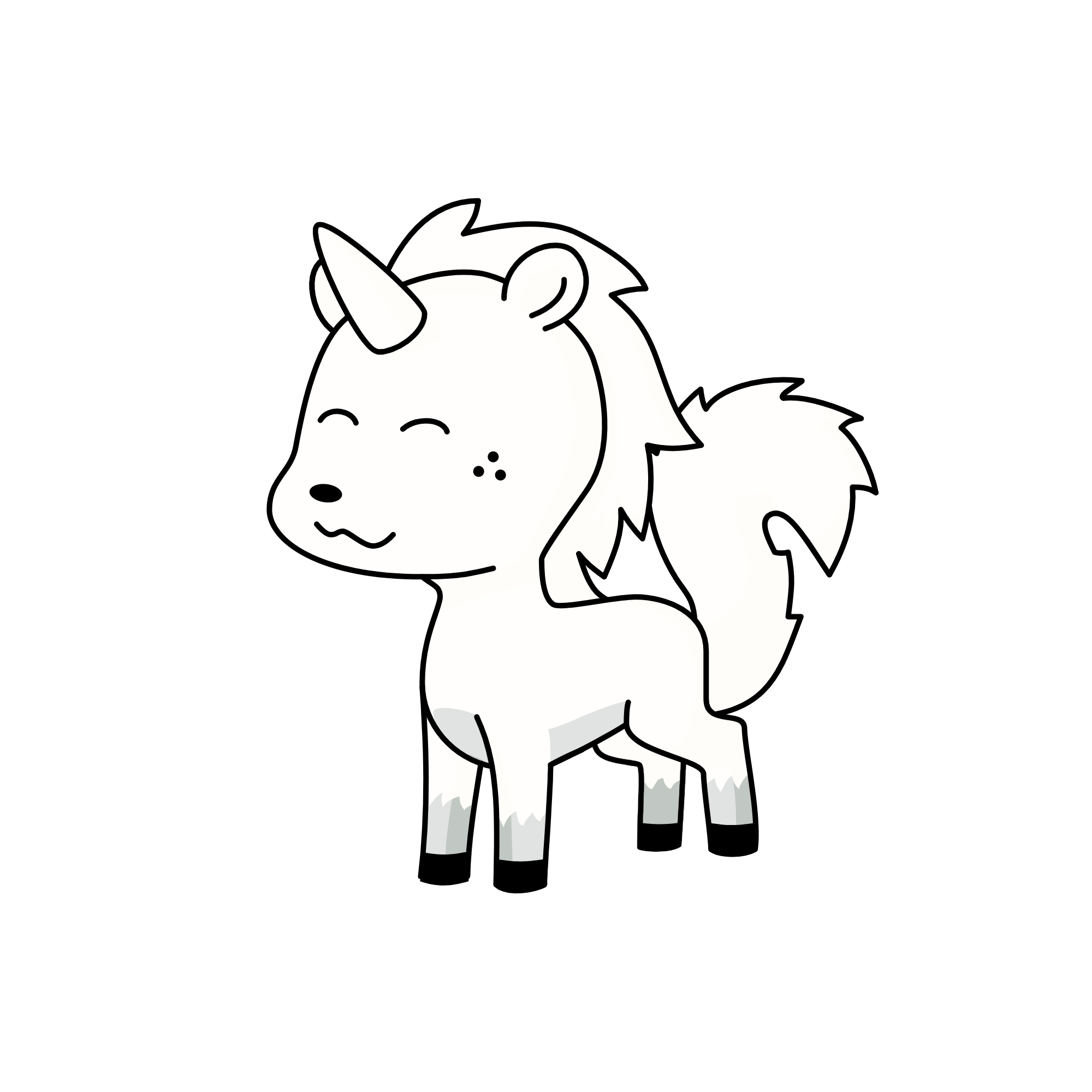 Polar bear, the unicorn