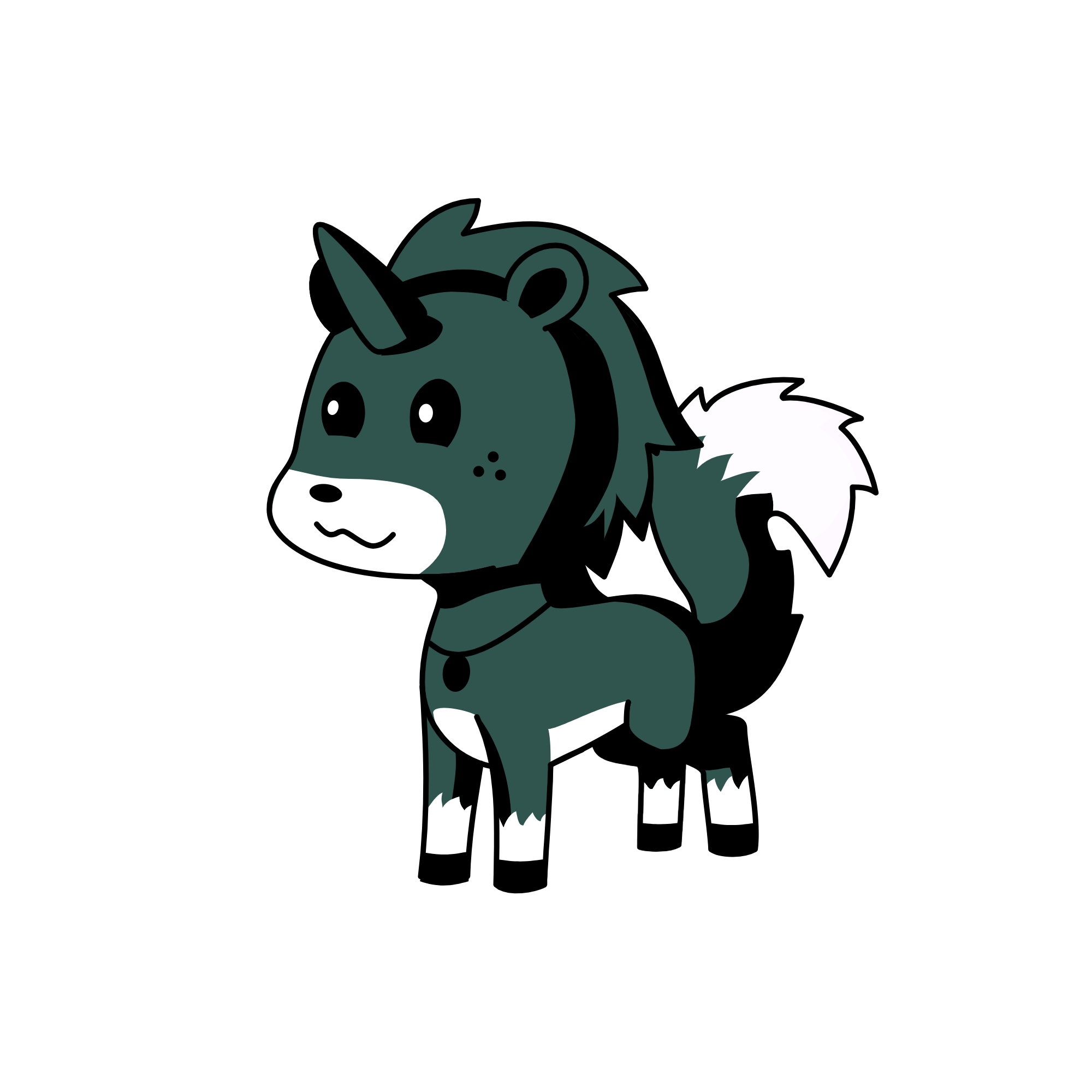 Players pet Wolf, the unicorn