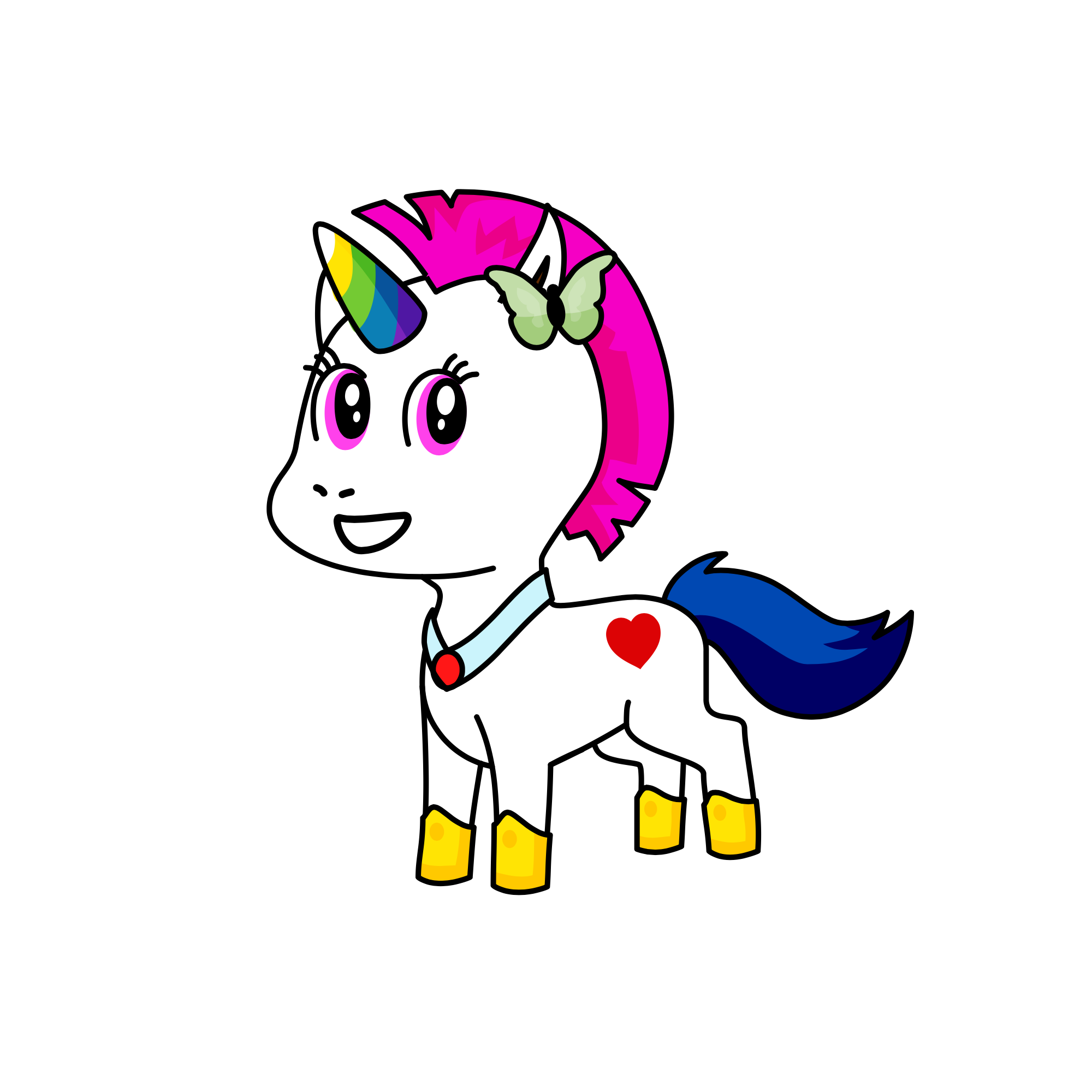 Rainbow, the unicorn