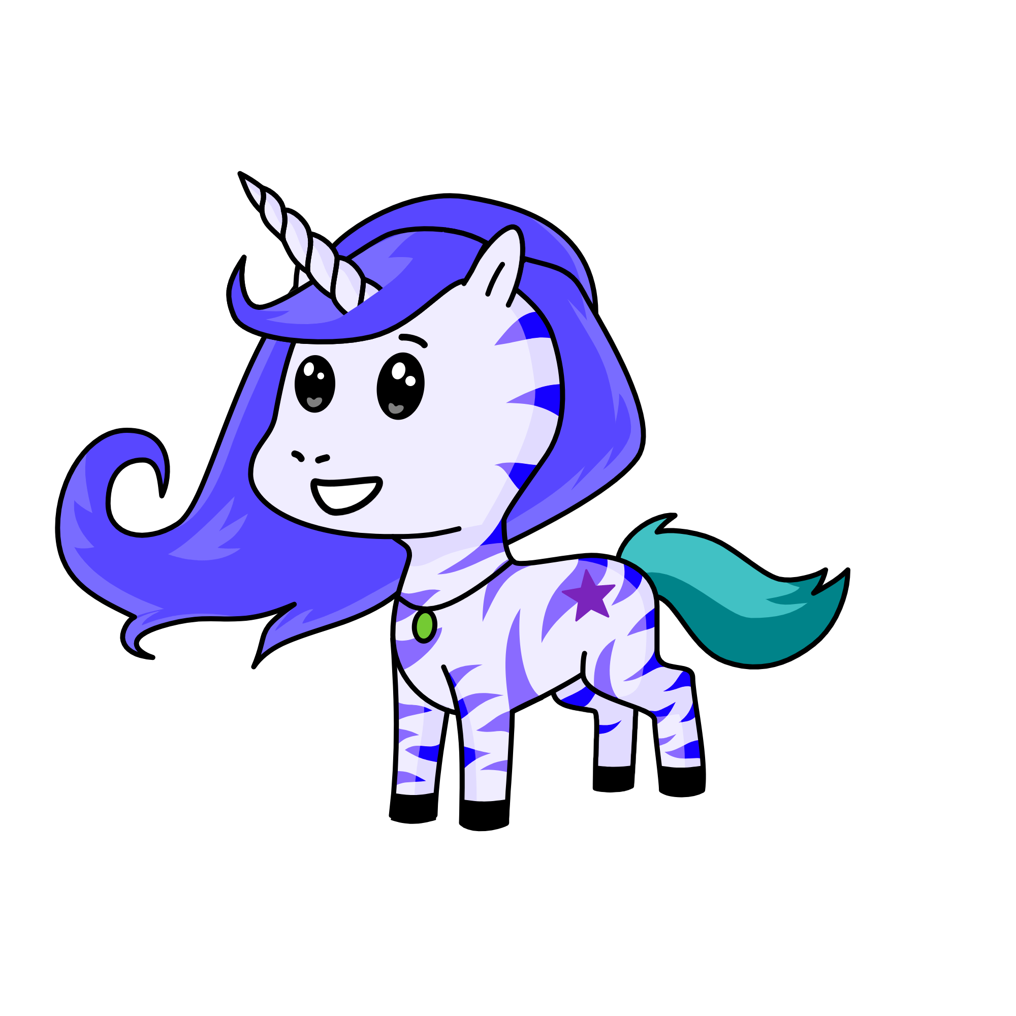 Zebrina, the unicorn