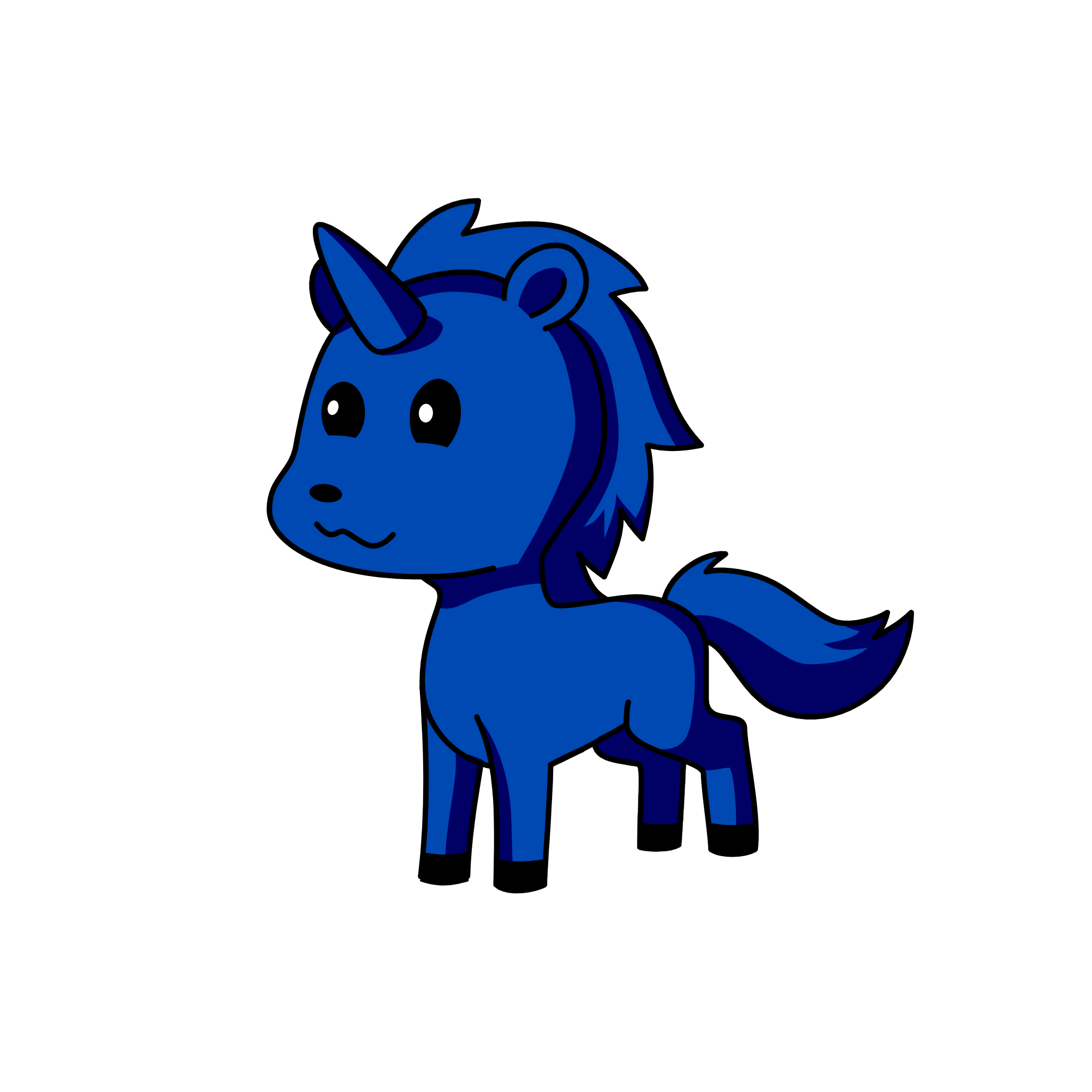 IM BLUE, the unicorn