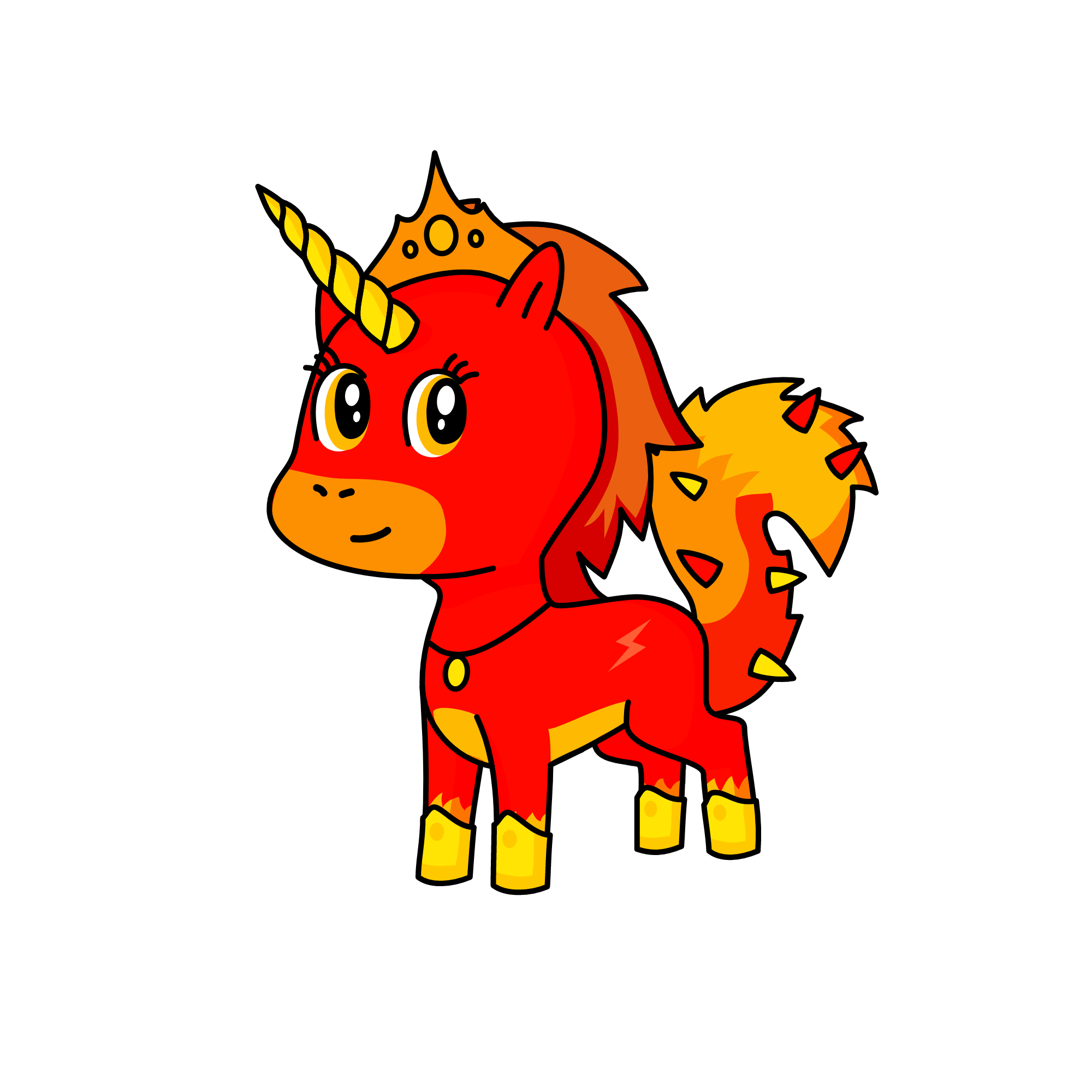 Fire king, the unicorn