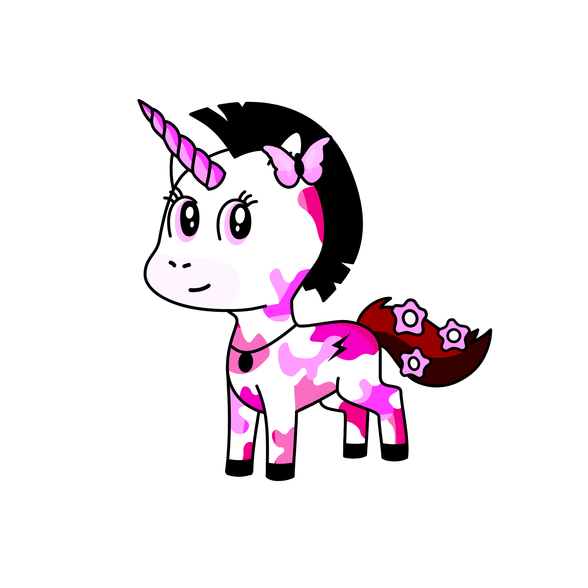 black, the unicorn