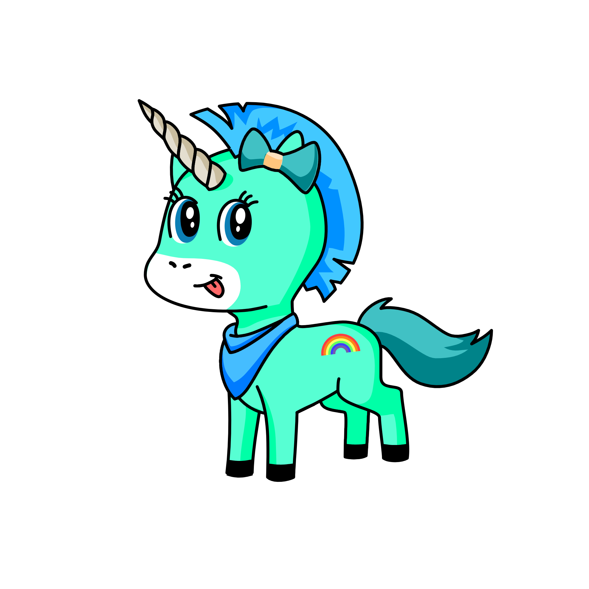 Rainbow, the unicorn