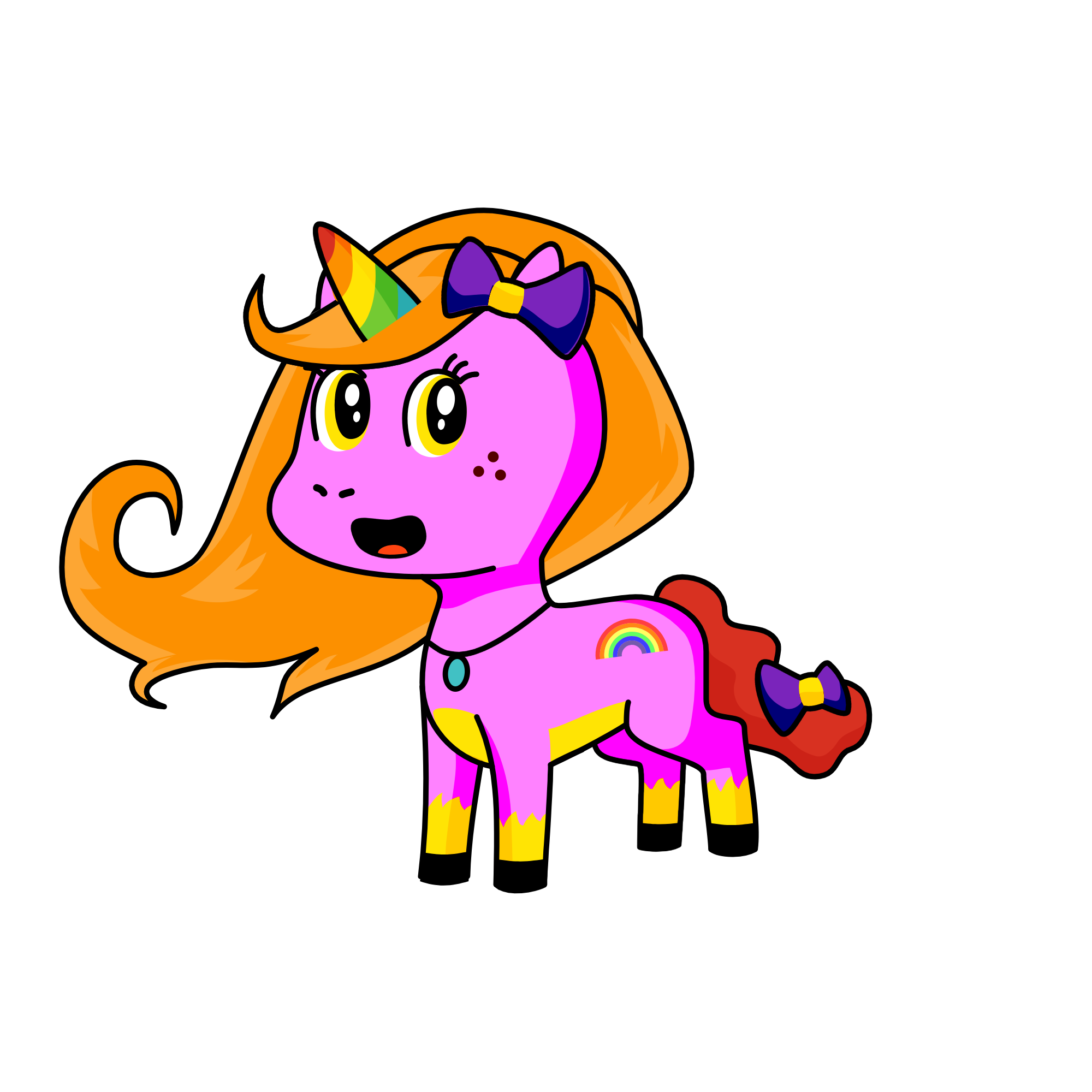 rainbow unicorn, the unicorn