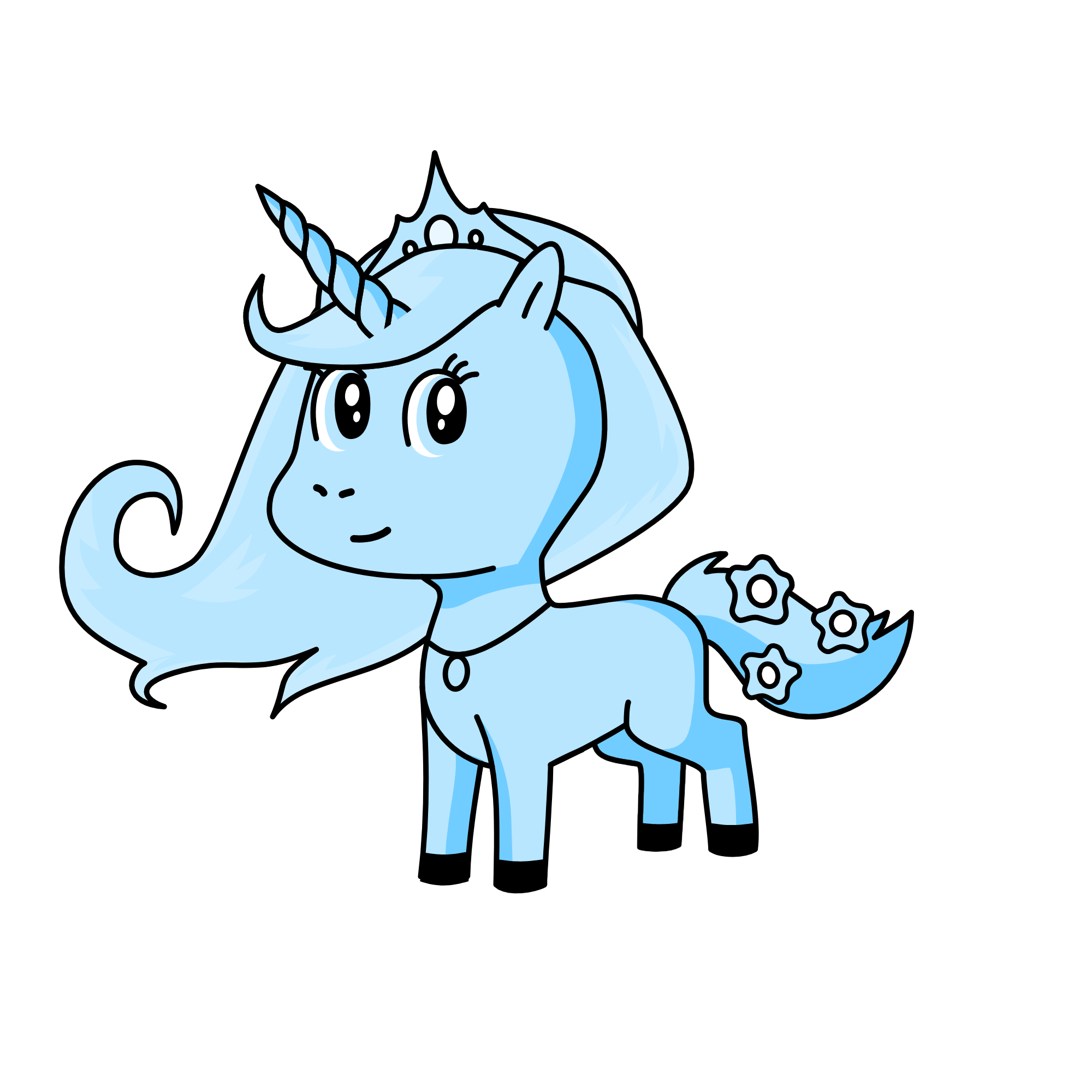 Blue-Sassy, the unicorn