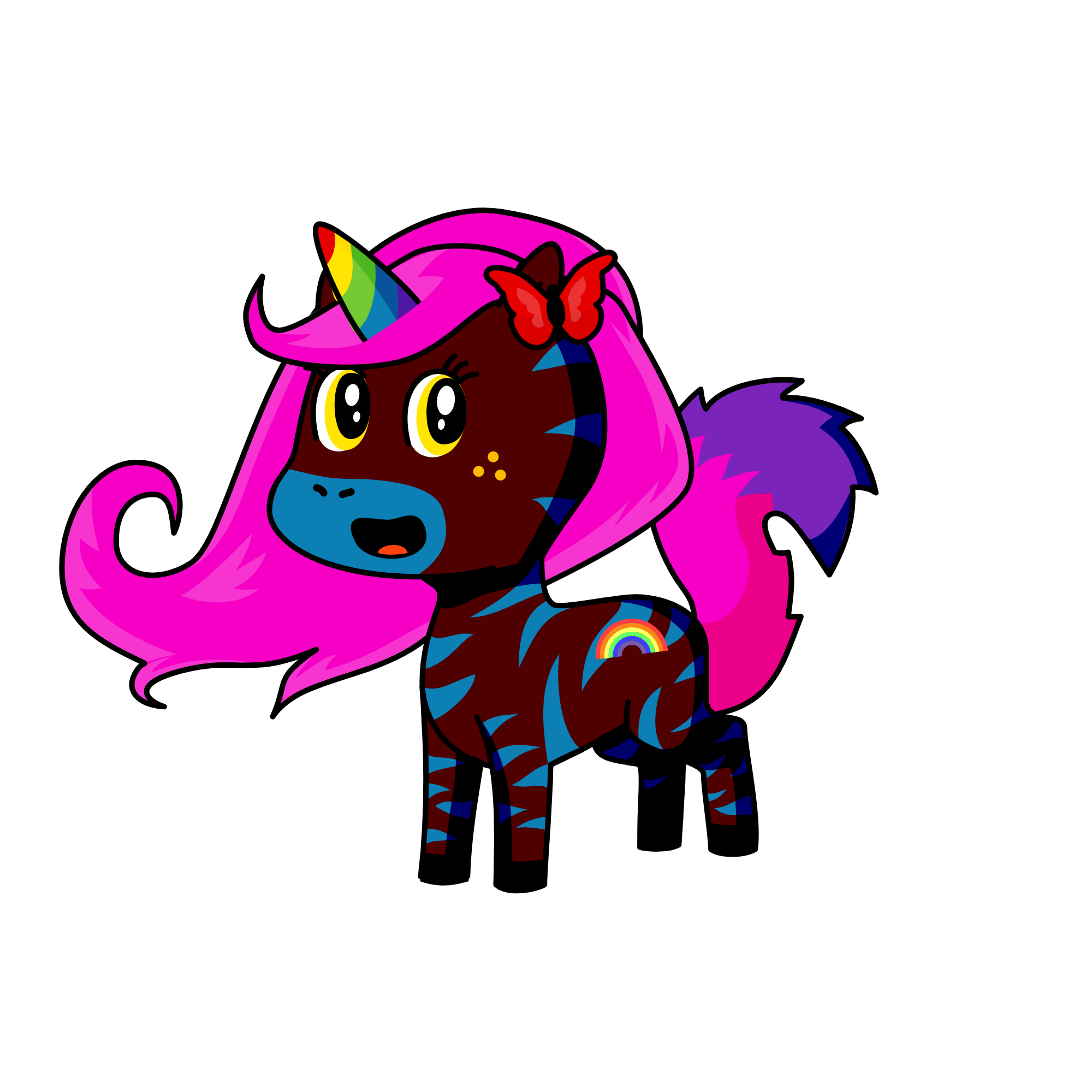 Rainbow, the unicorn