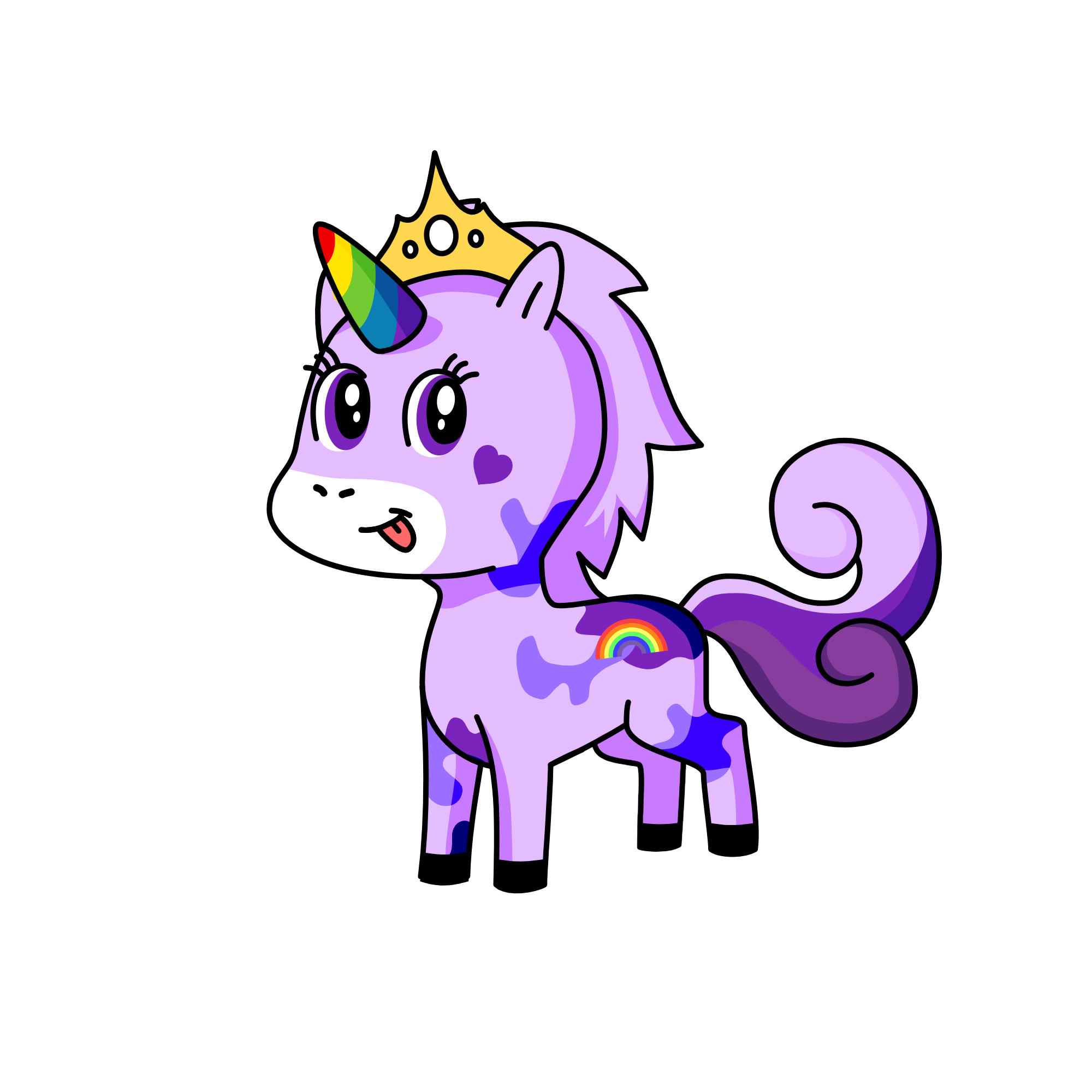purple princess, the unicorn