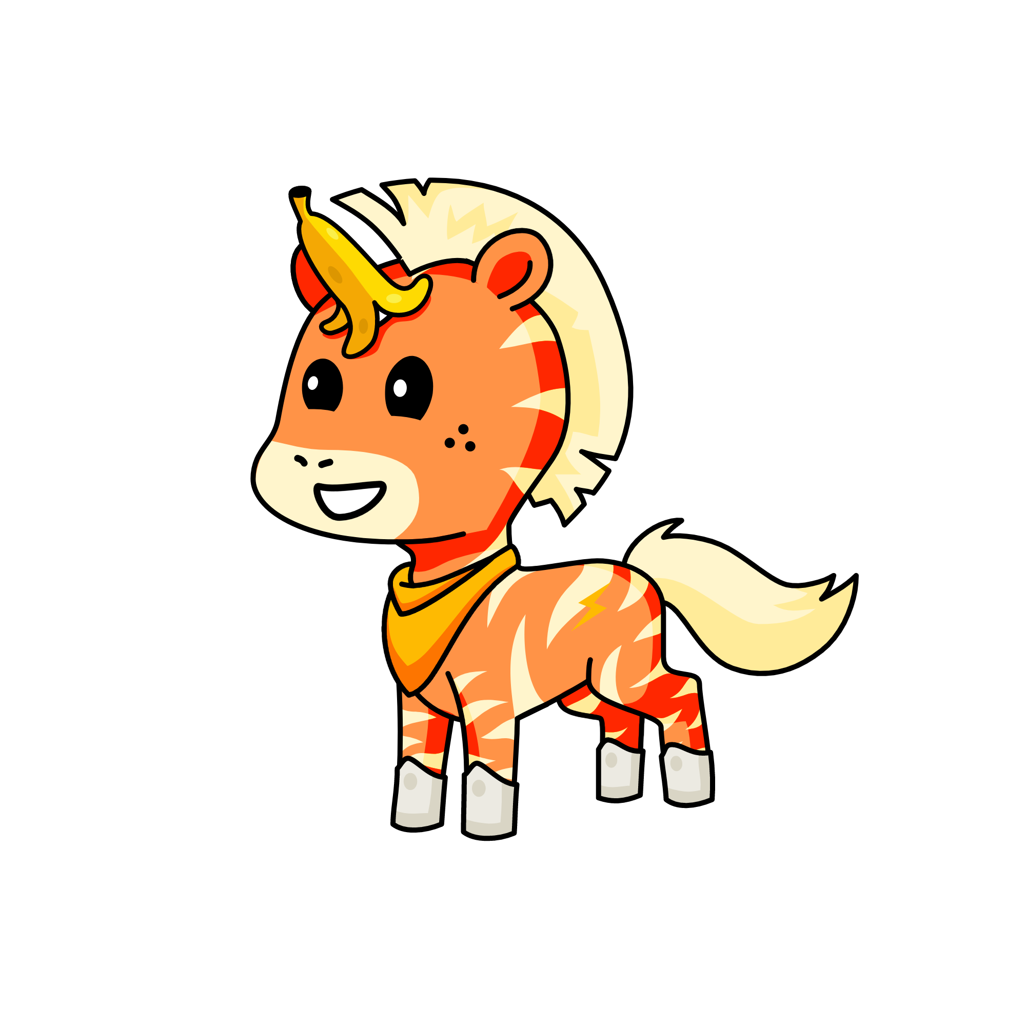 Banana peel , the unicorn