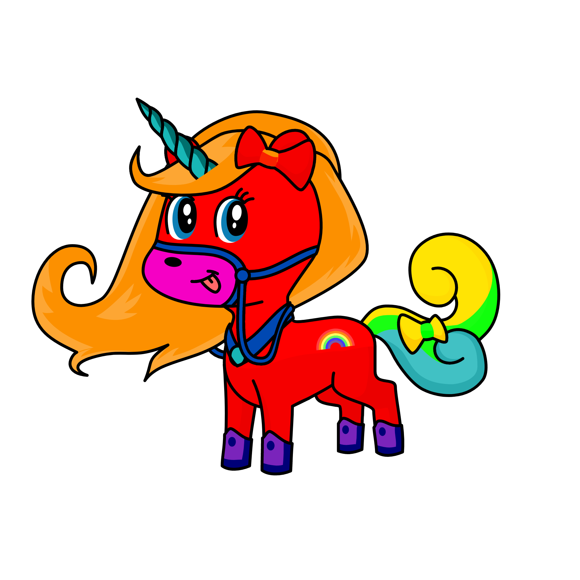 Rainbow dash, the unicorn