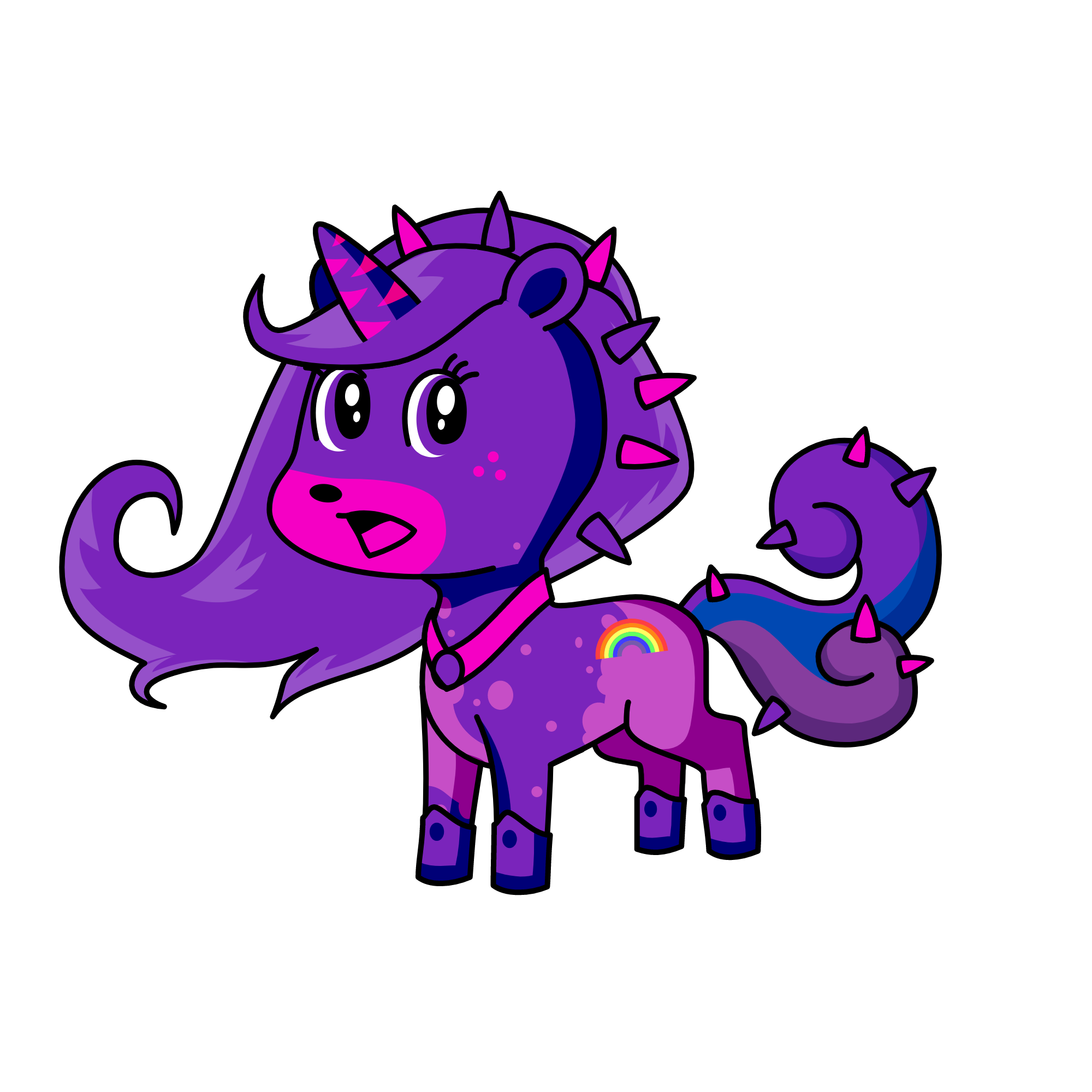 128 snow cone, the unicorn