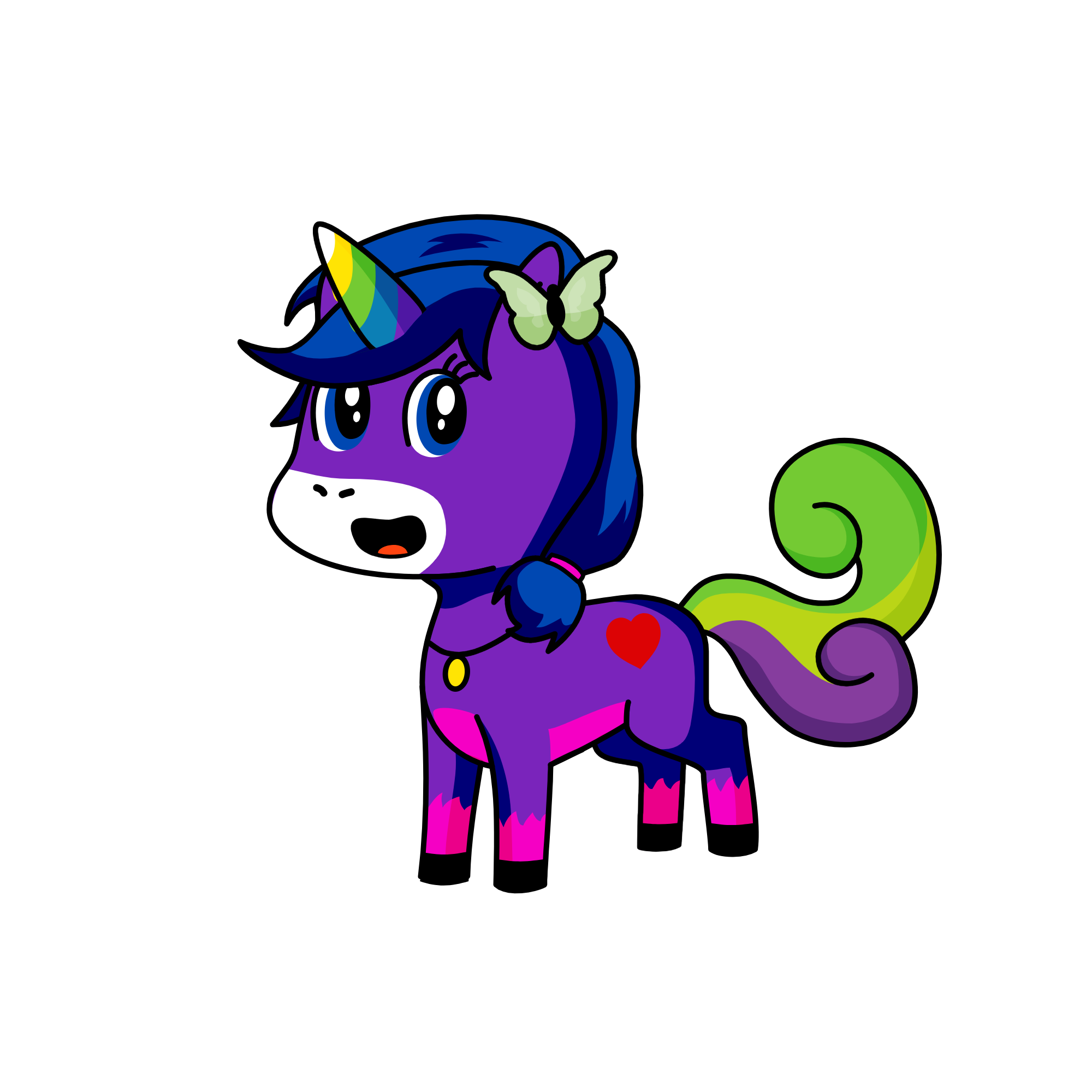 堅持, the unicorn
