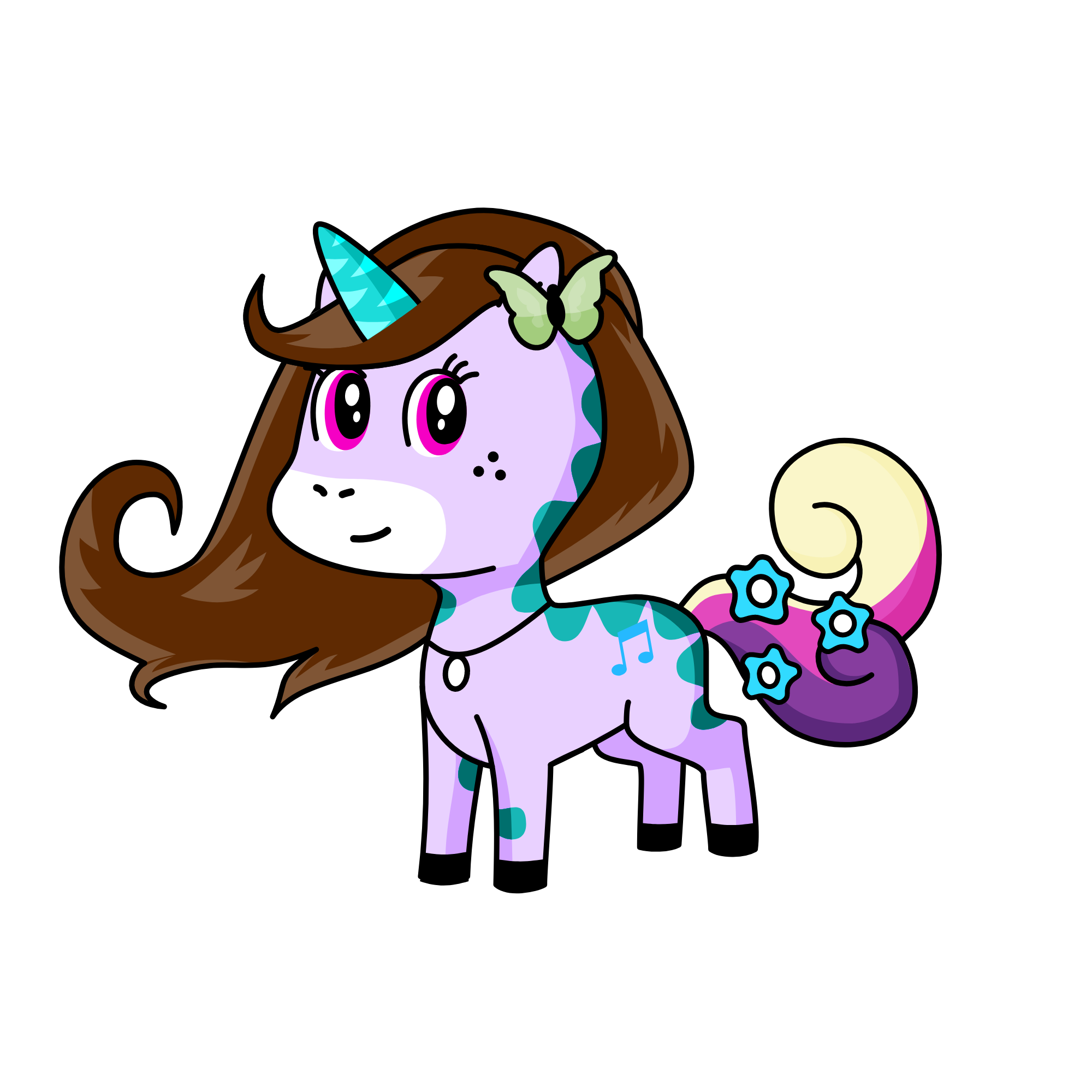 Lovely girl, the unicorn