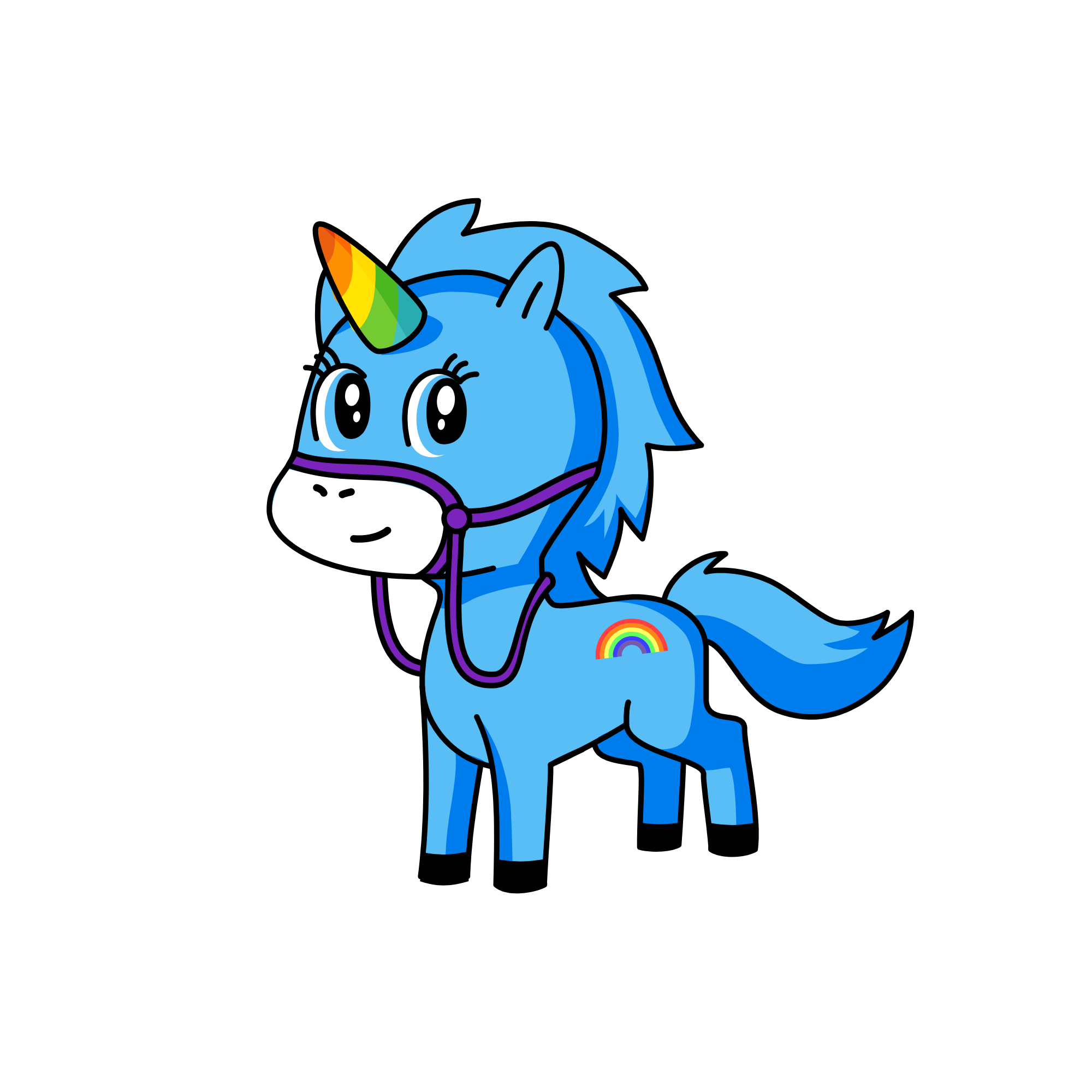 Rainbow dash, the unicorn