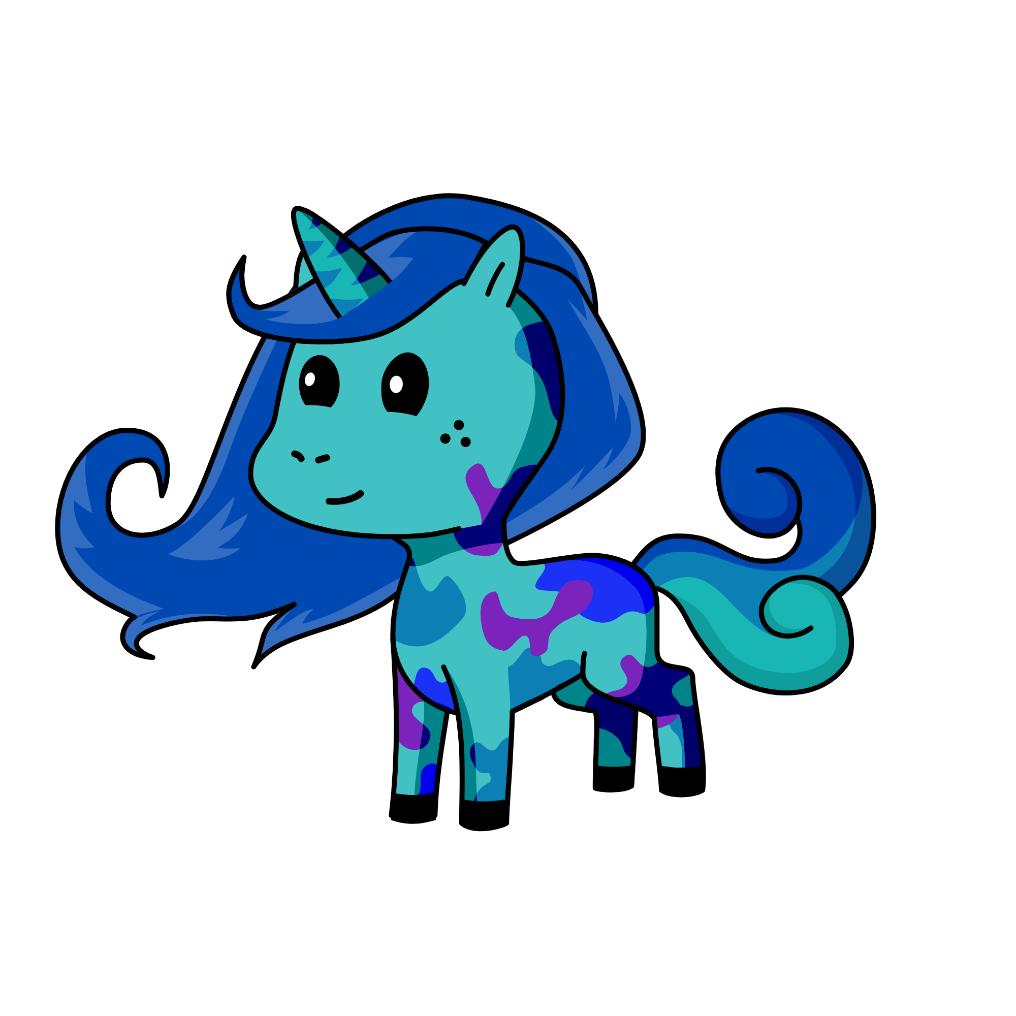 blue booty, the unicorn