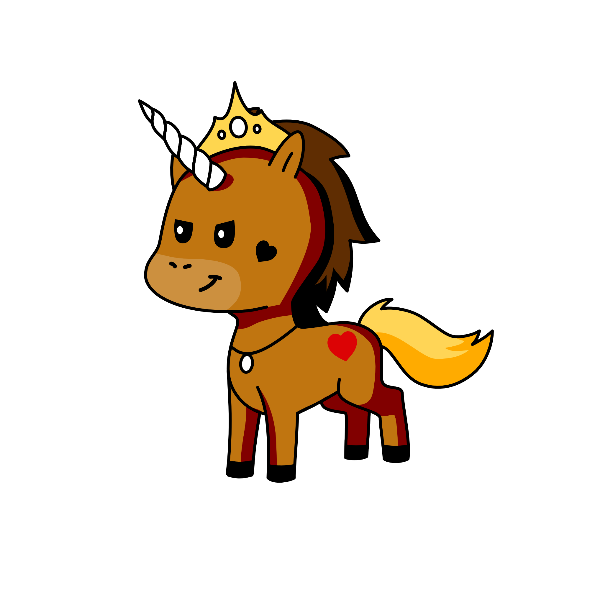 Queen Of Hearts, the unicorn