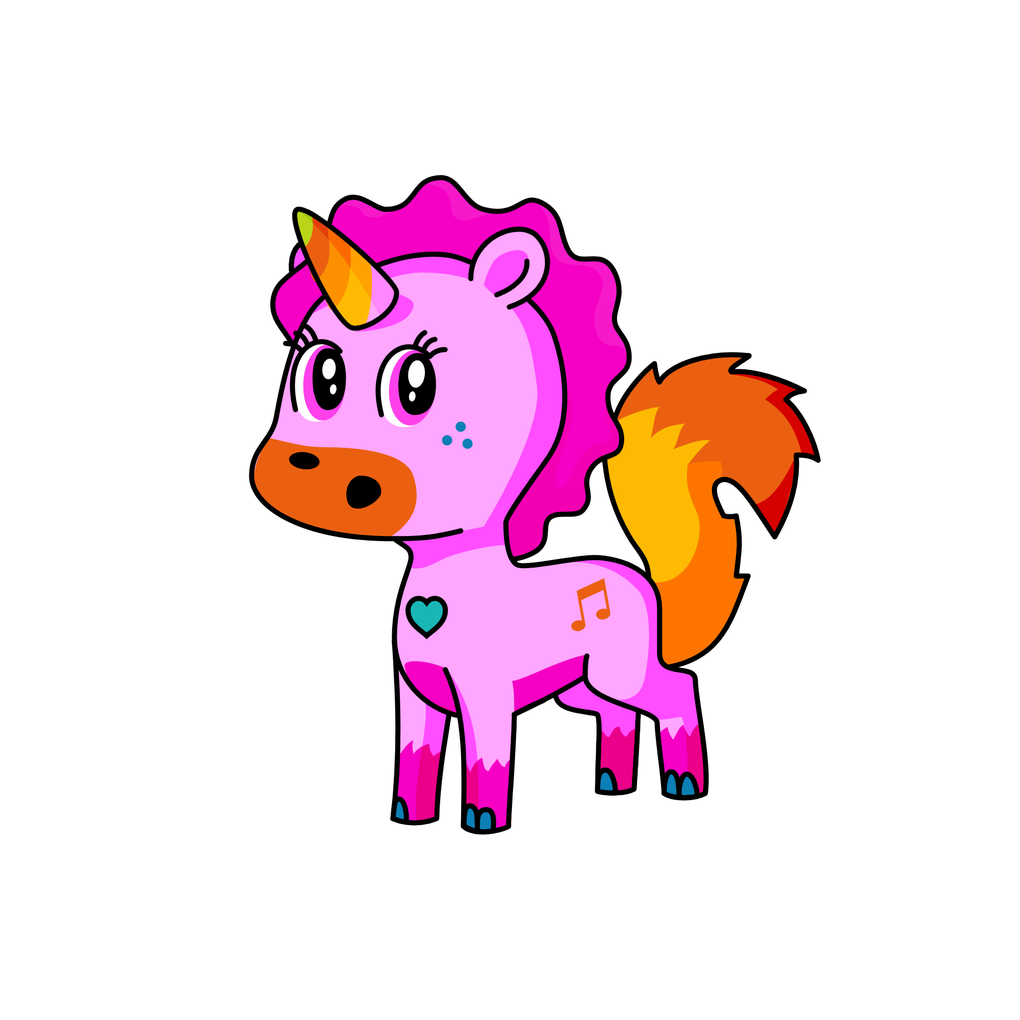 rainbow unicorn, the unicorn
