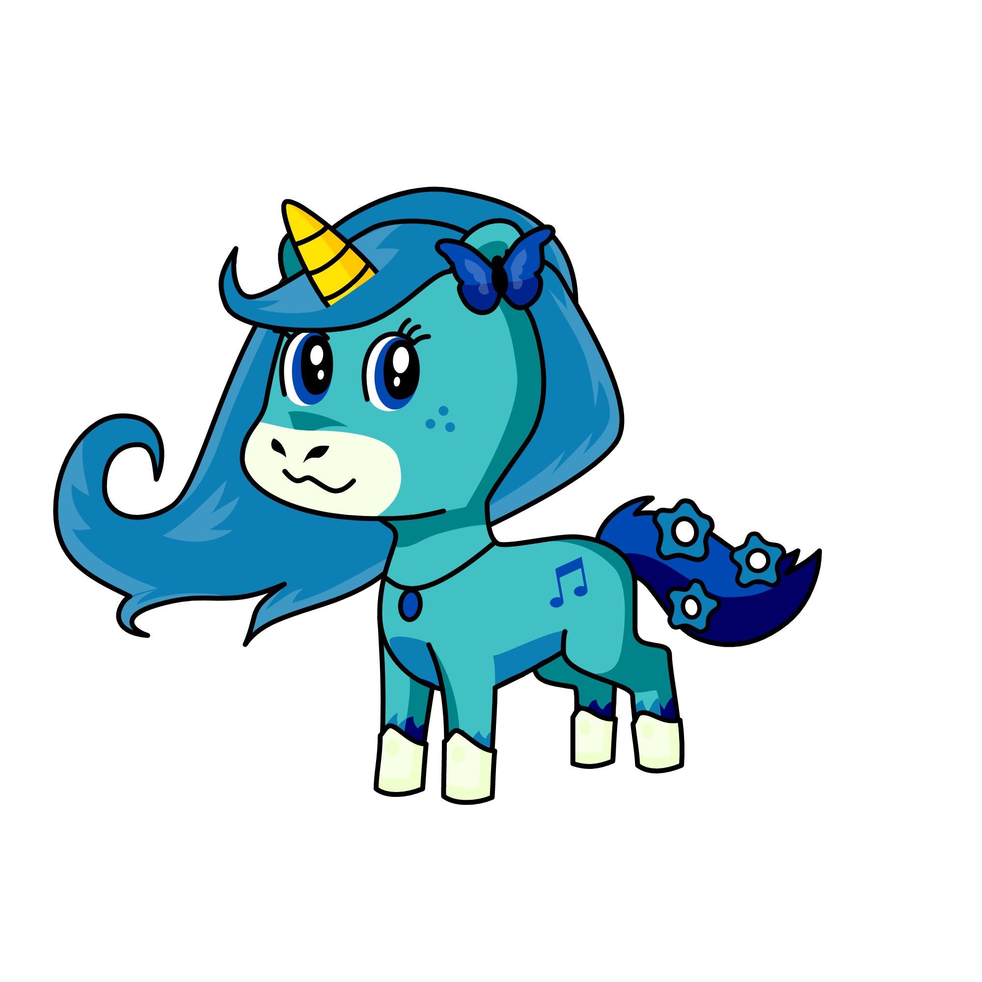blueberry, the unicorn