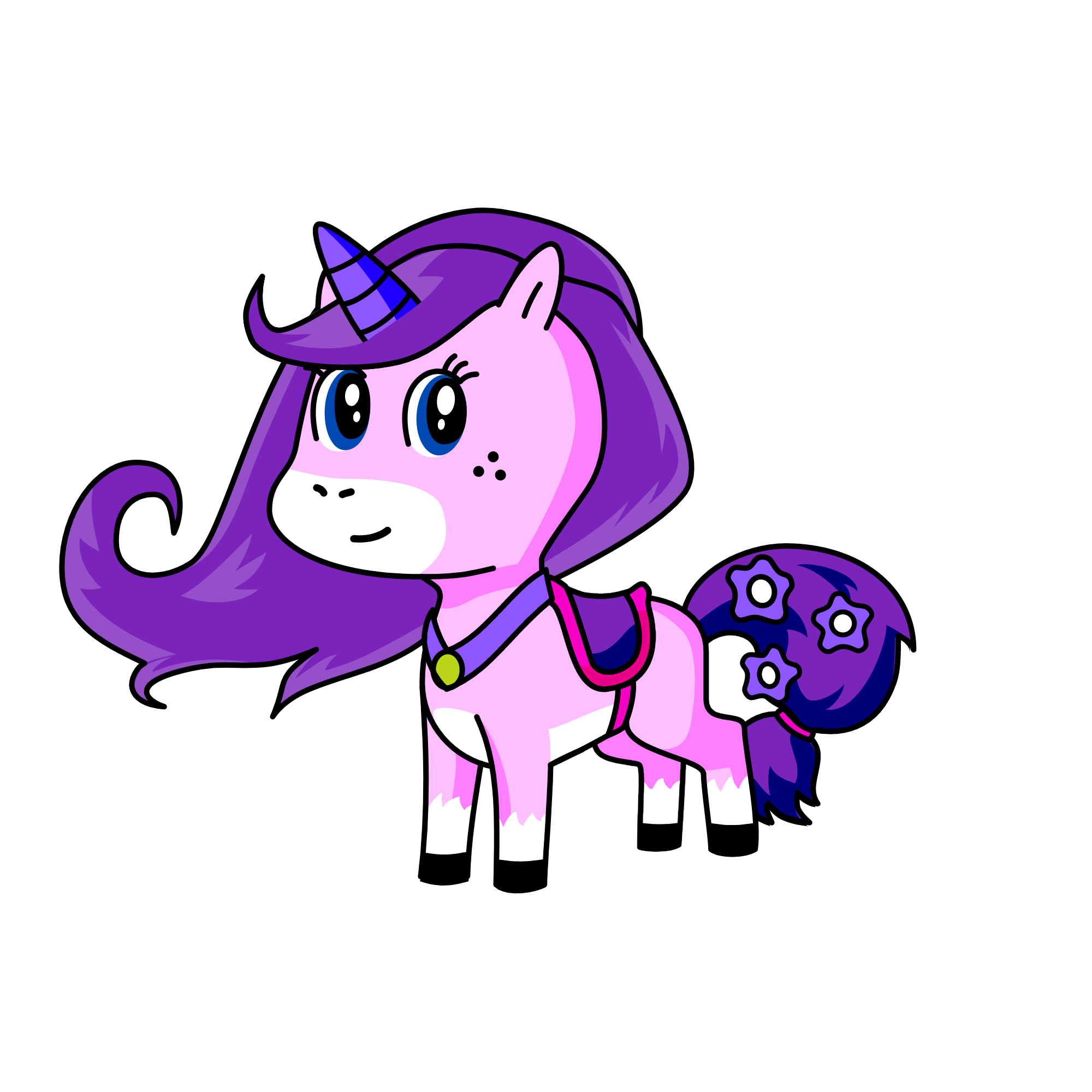Indigo, the unicorn