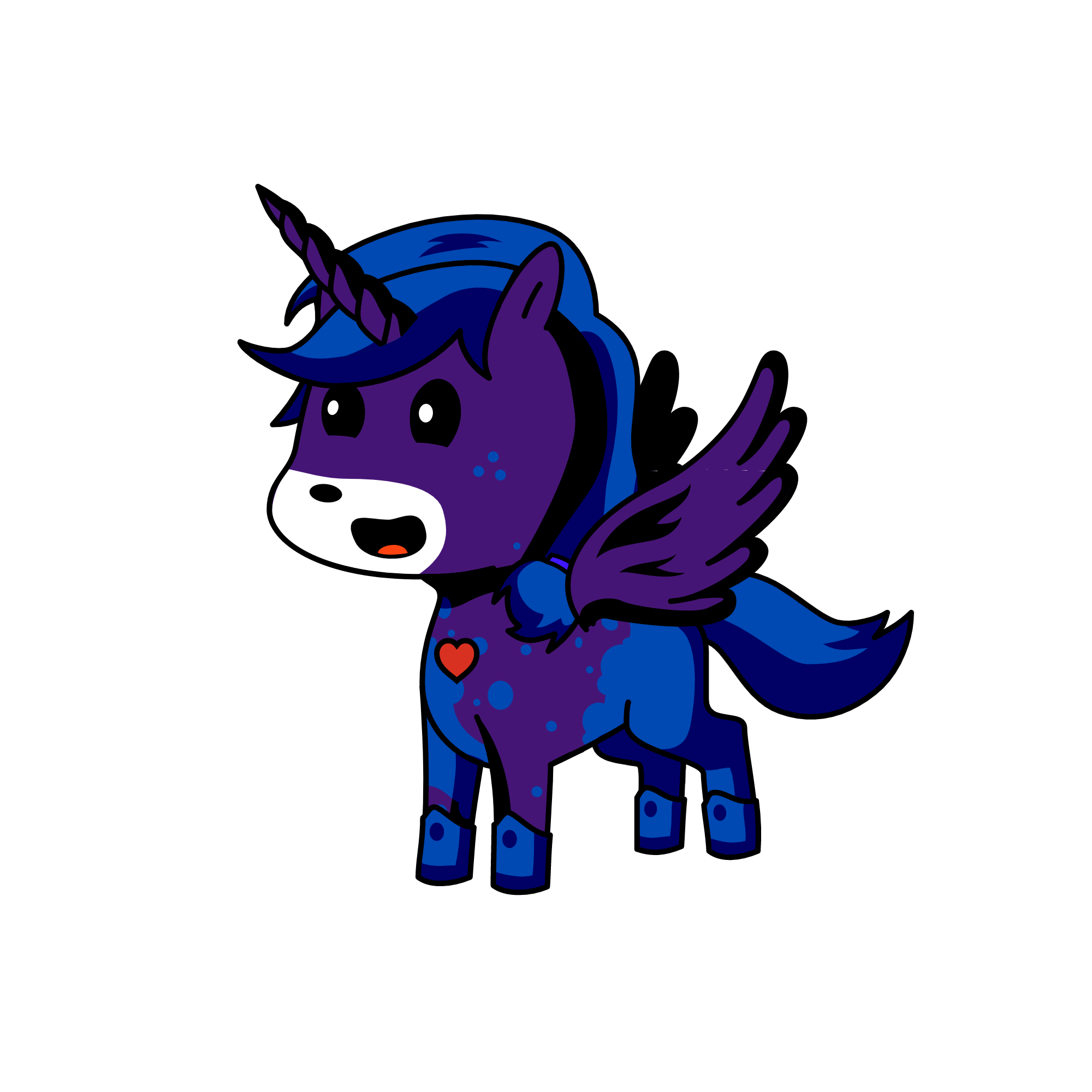 Marine, saying "Cornify is the best at entertaining me!", the unicorn
