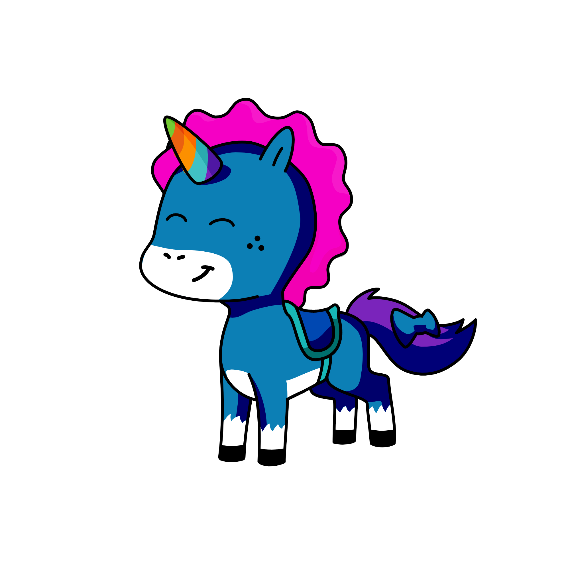 D, the unicorn