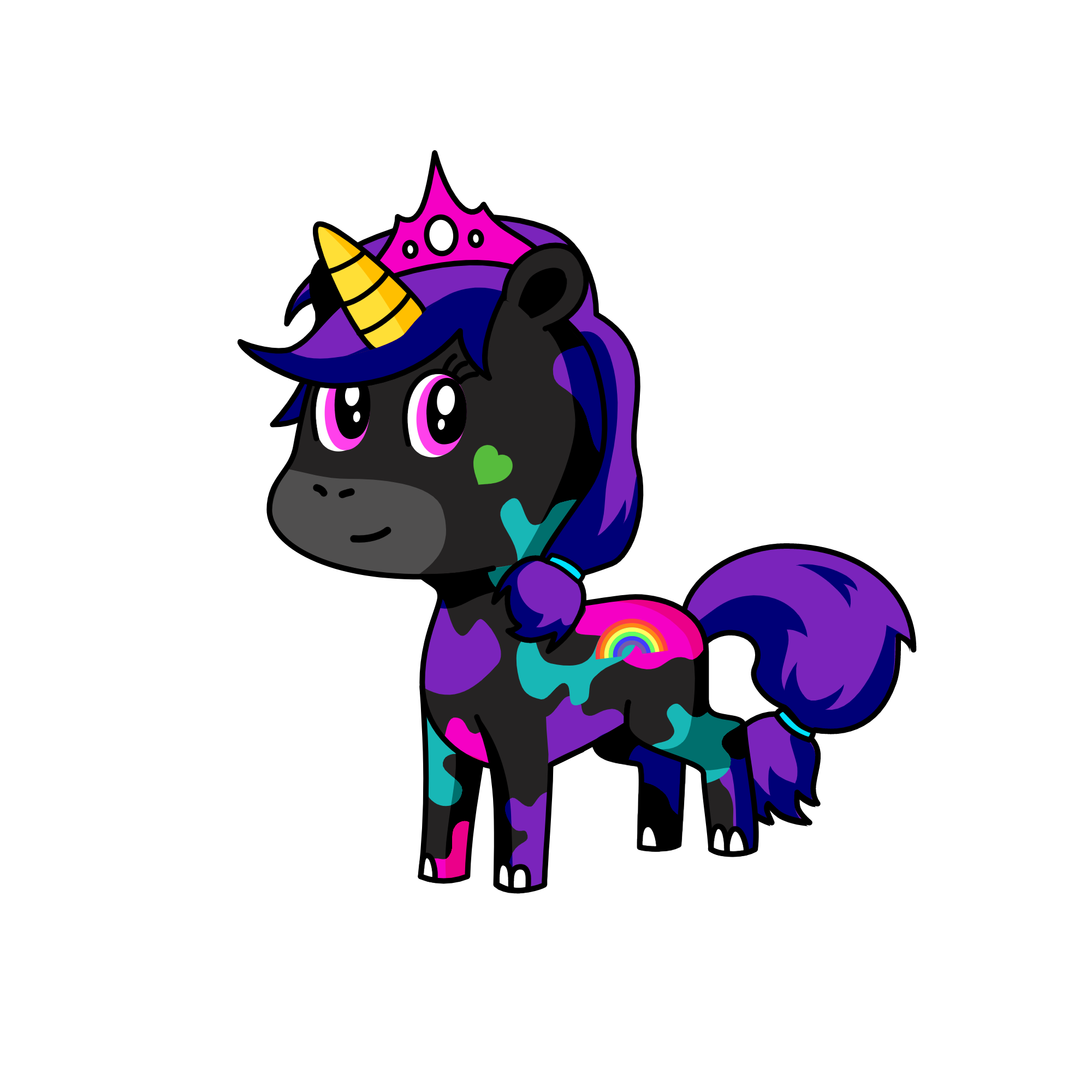 Rainbow sparkles , the unicorn
