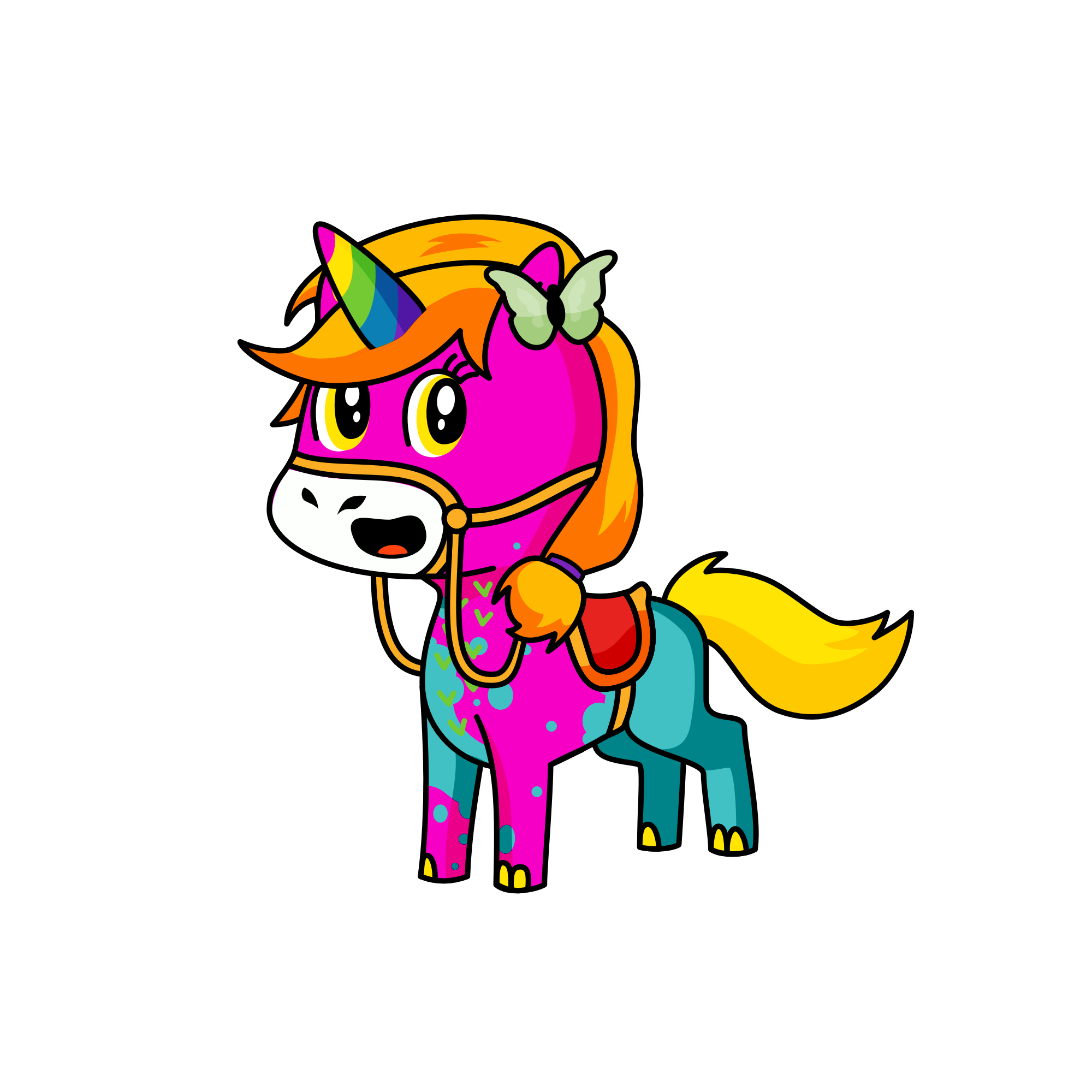 Blushy, the unicorn