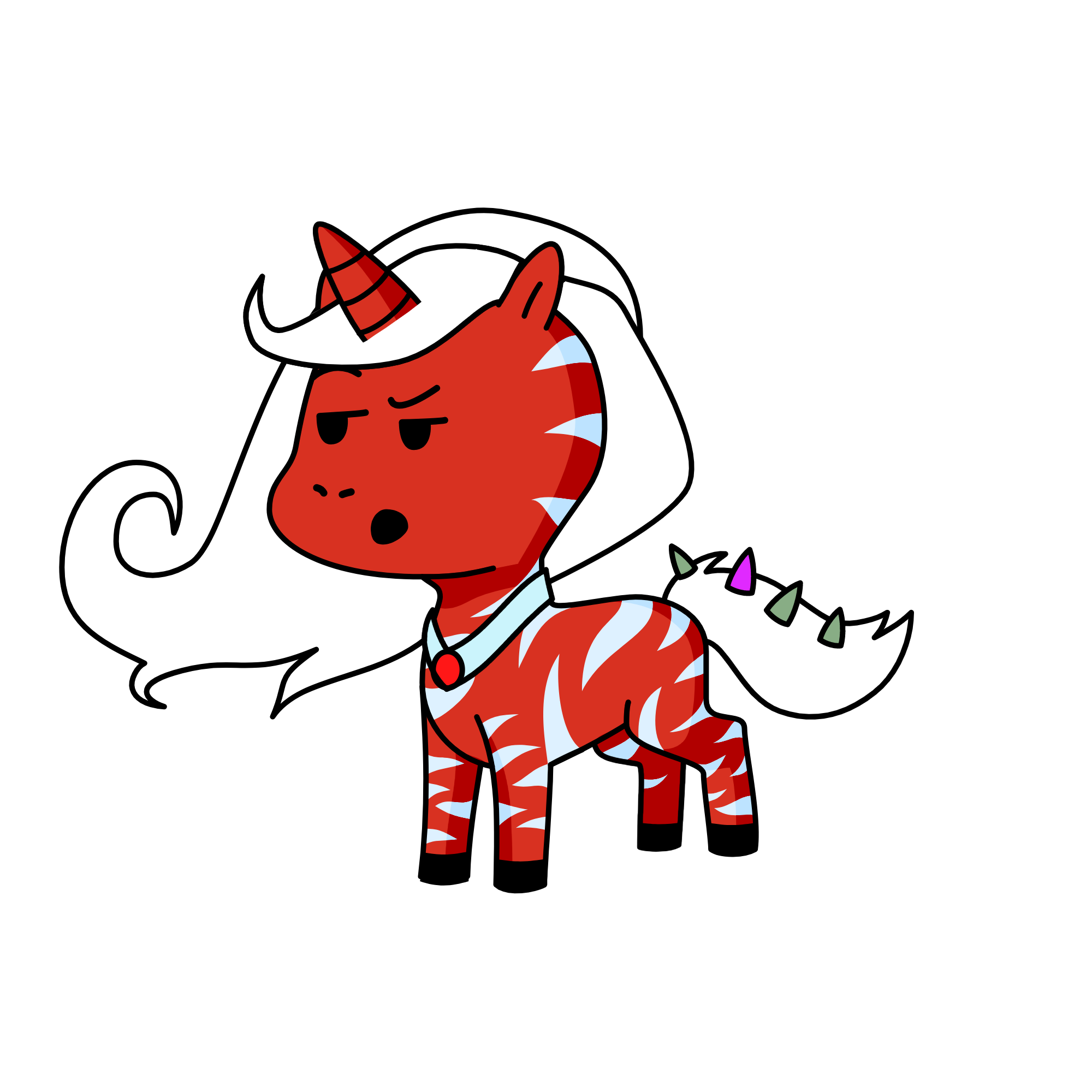angry corn, the unicorn