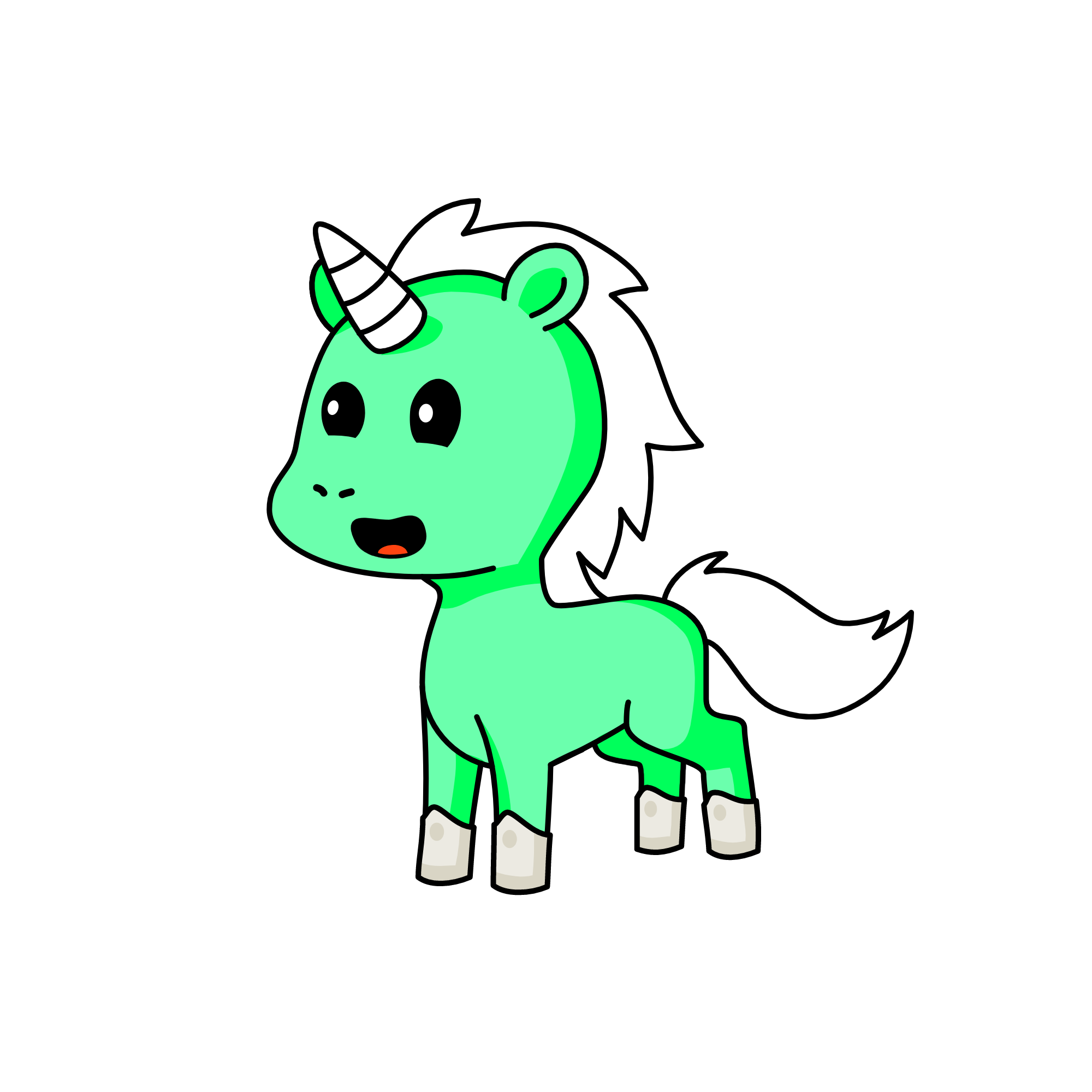 Teal, the unicorn