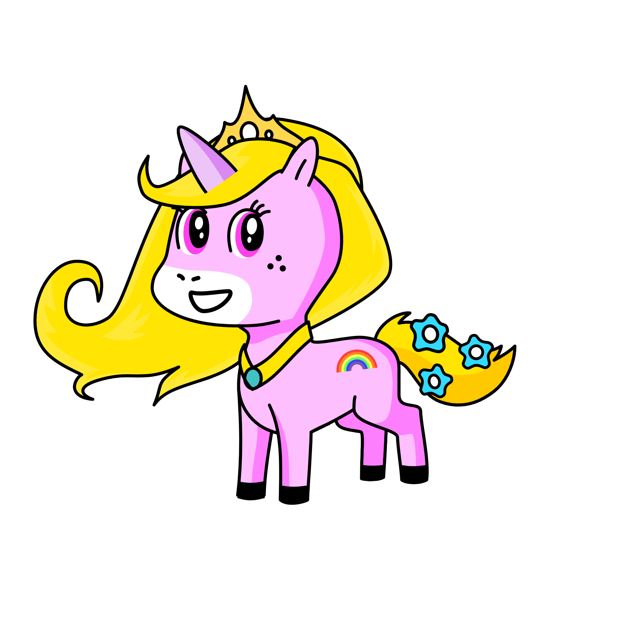 queen rainbow, the unicorn