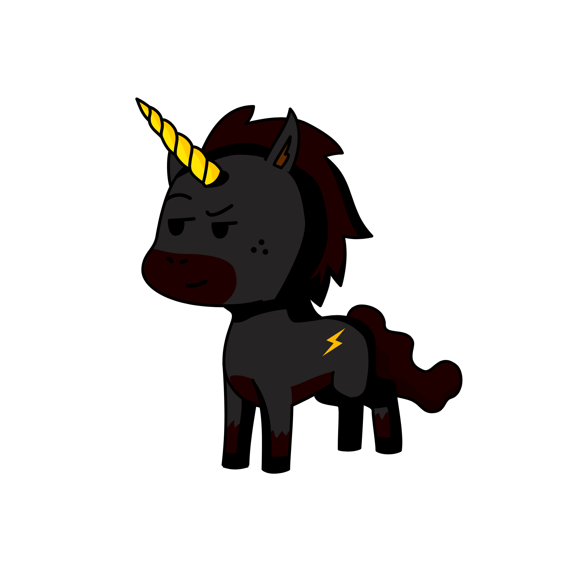 Thunder and Lightning, the unicorn