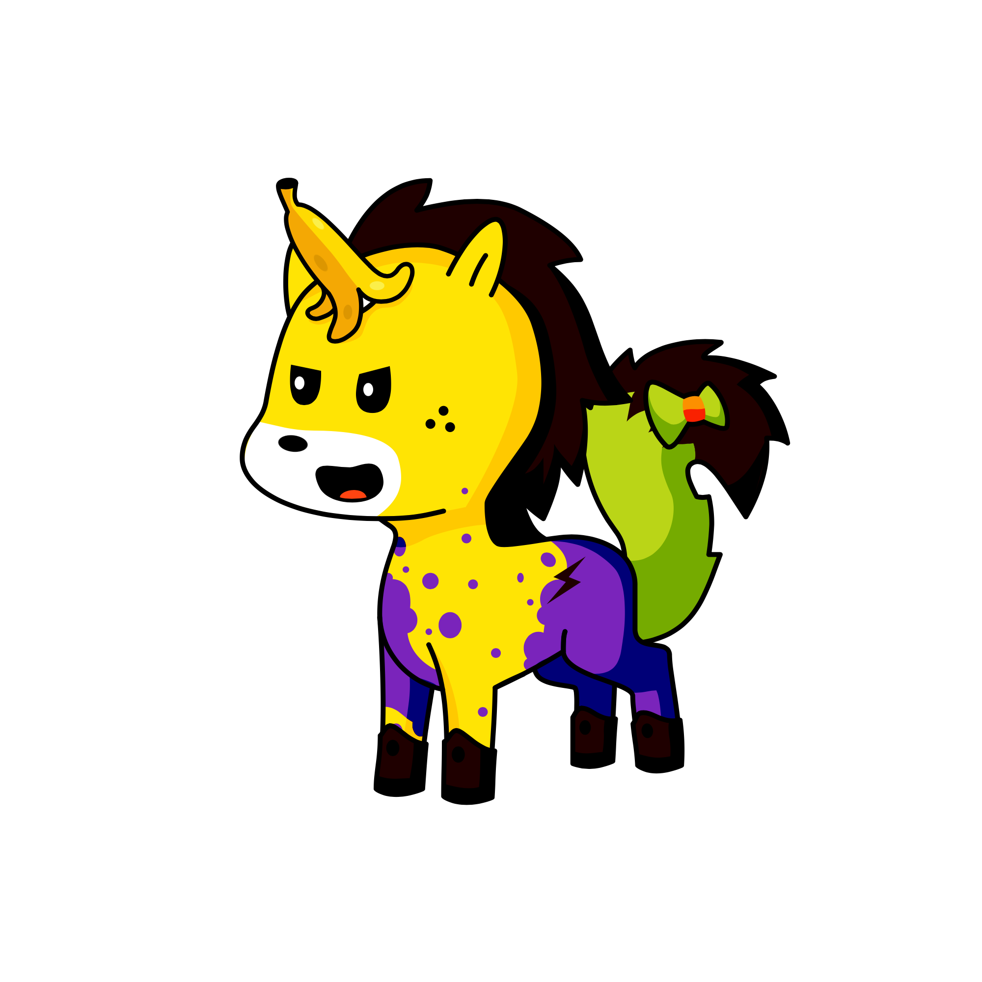 banana llama, the unicorn