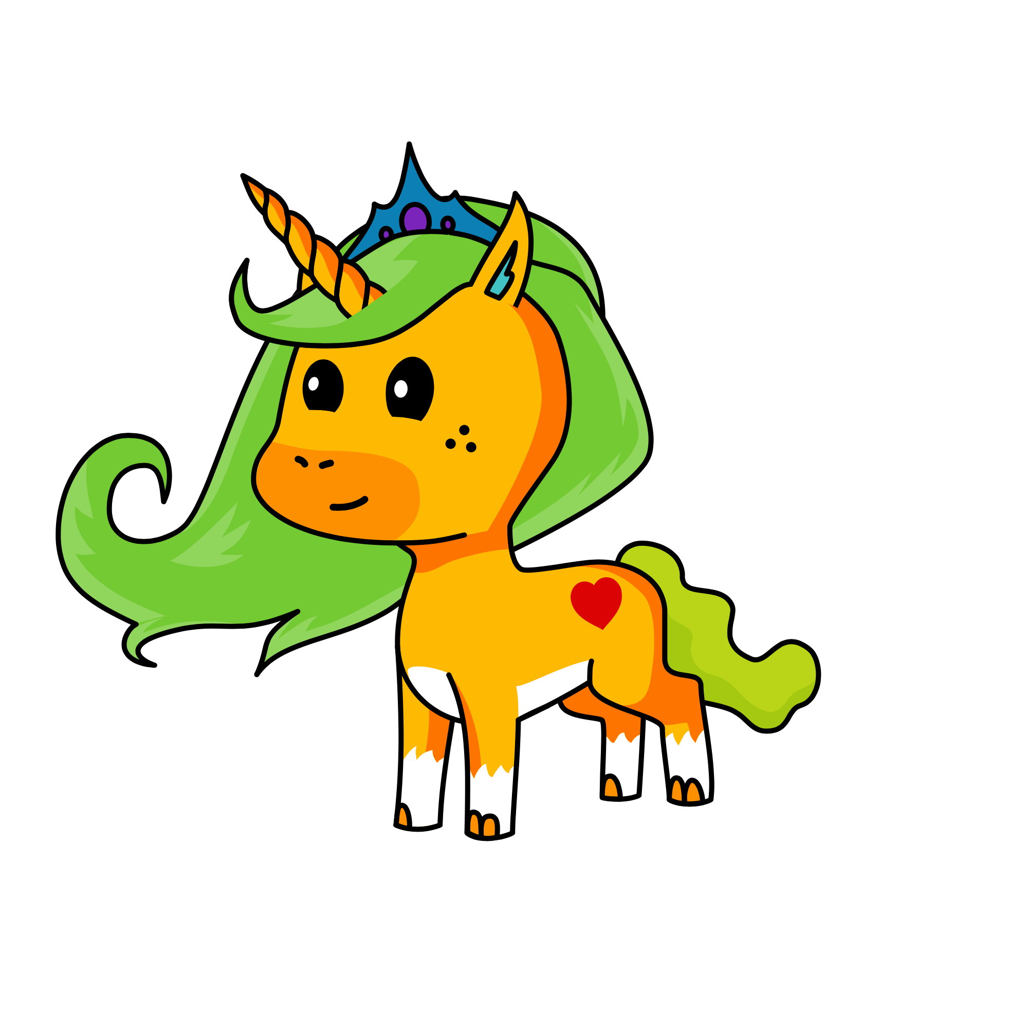 princess emerald mane, the unicorn