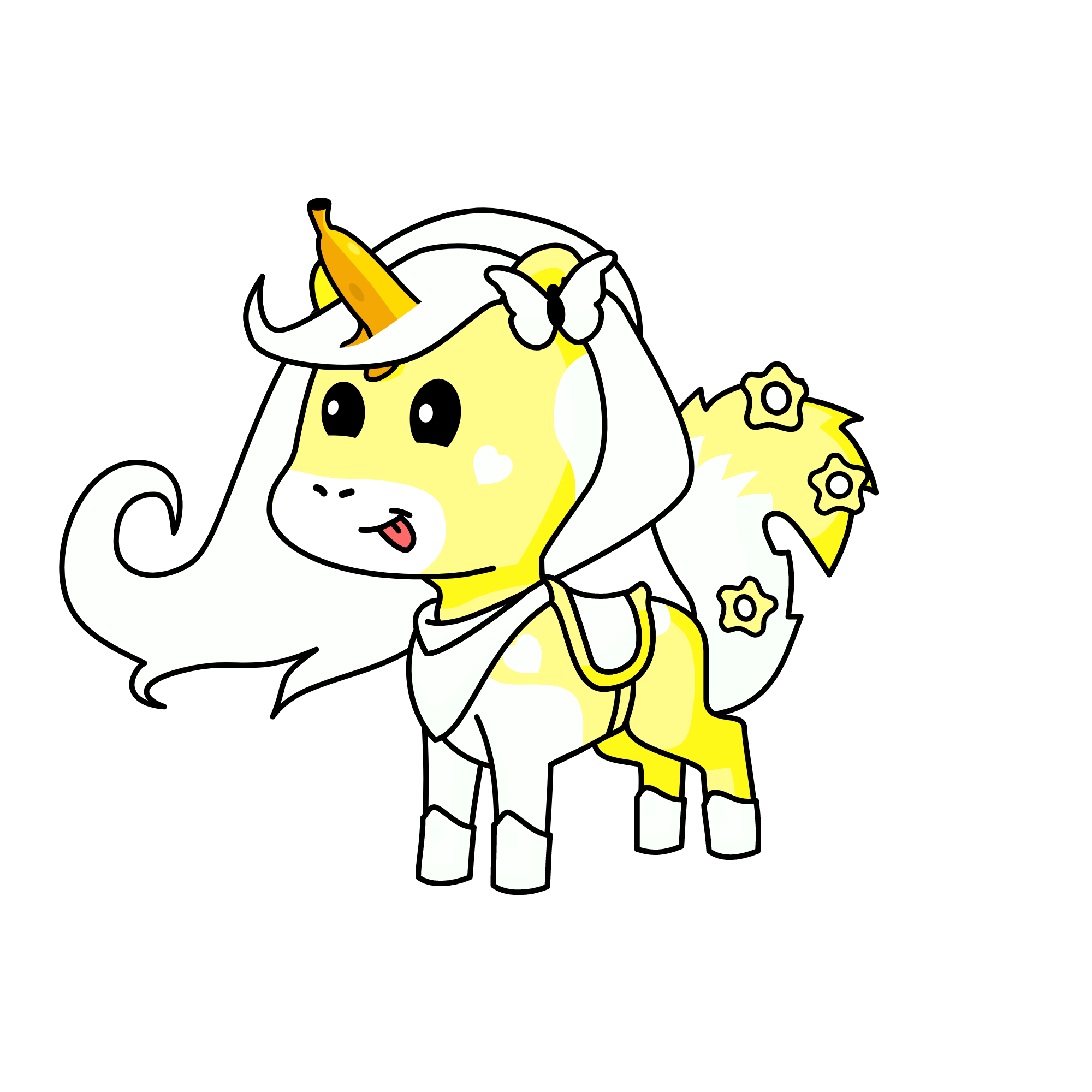 Bananas n'Cream, the unicorn