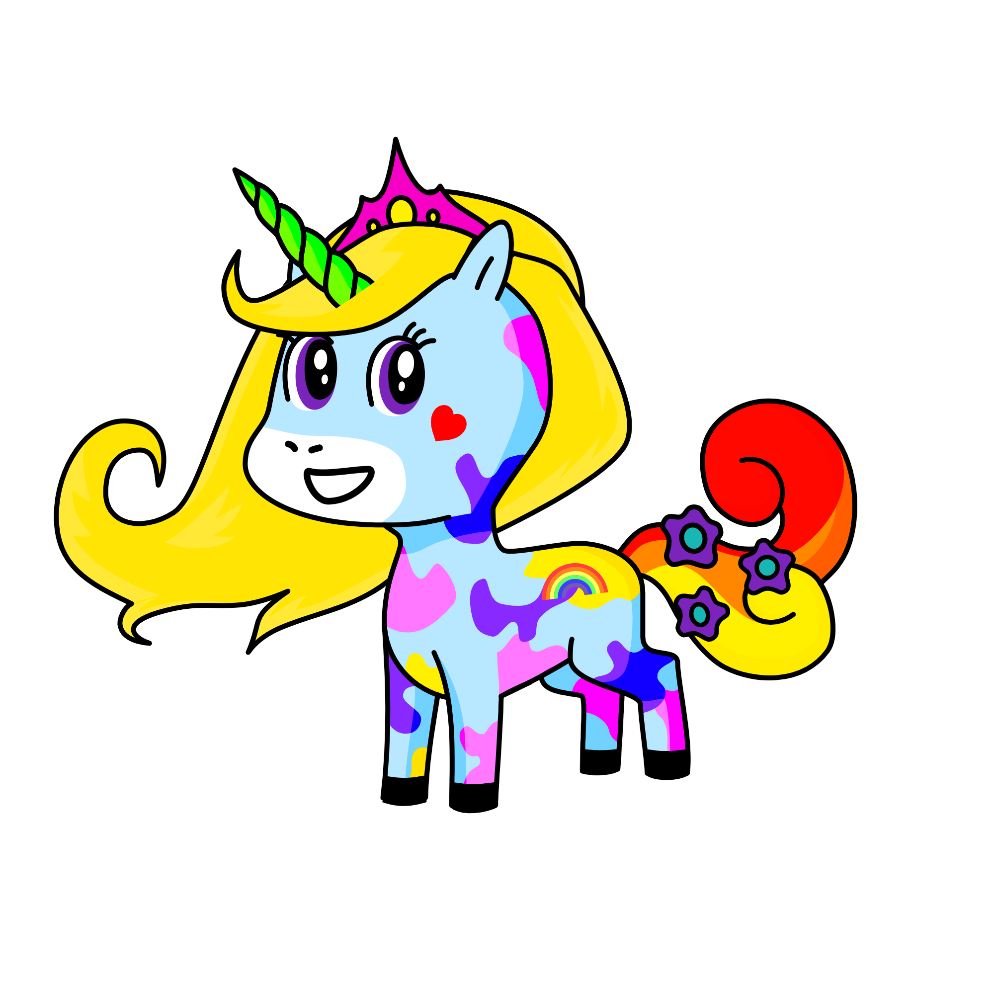 rainbowcorn, the unicorn