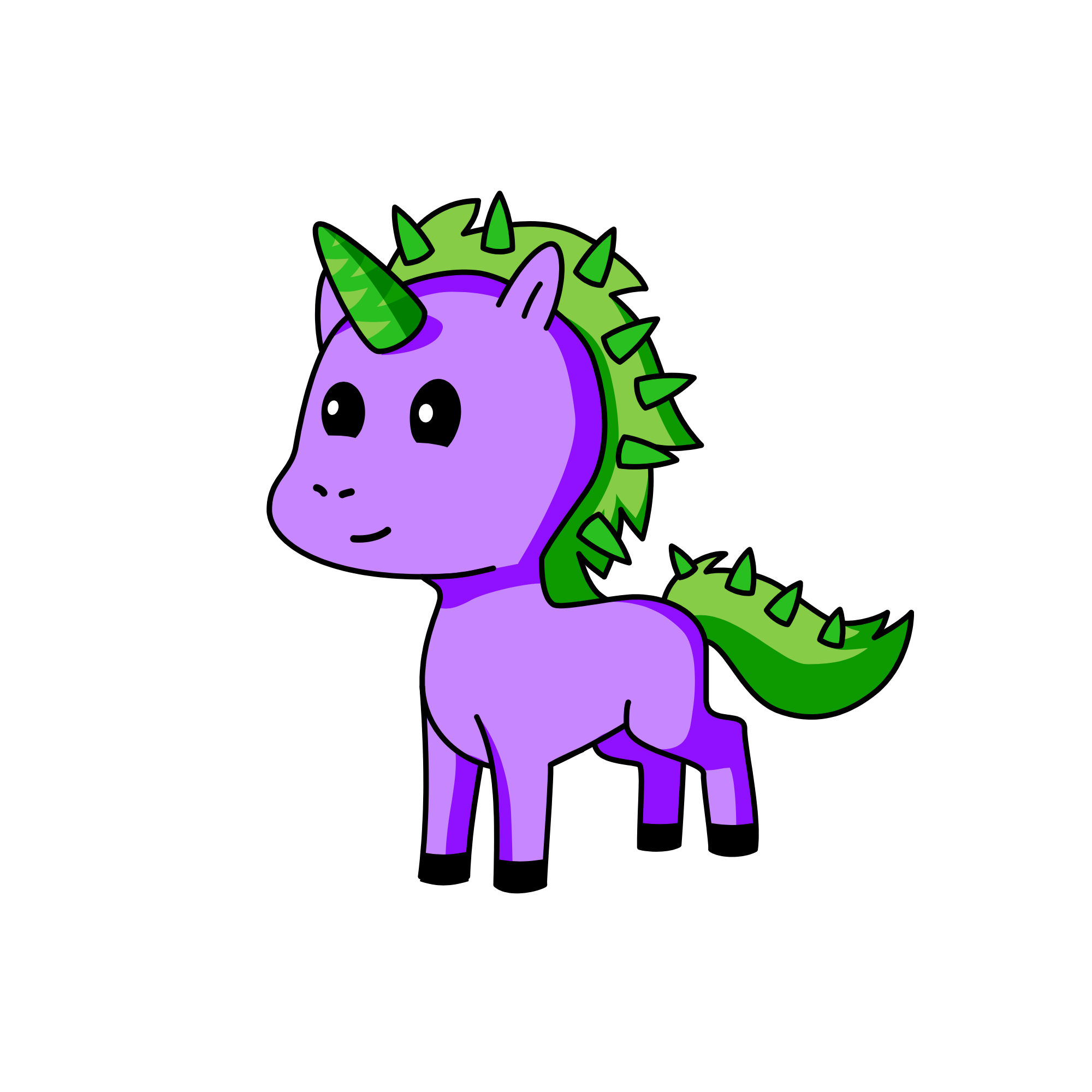 Spike as a younicorn, the unicorn
