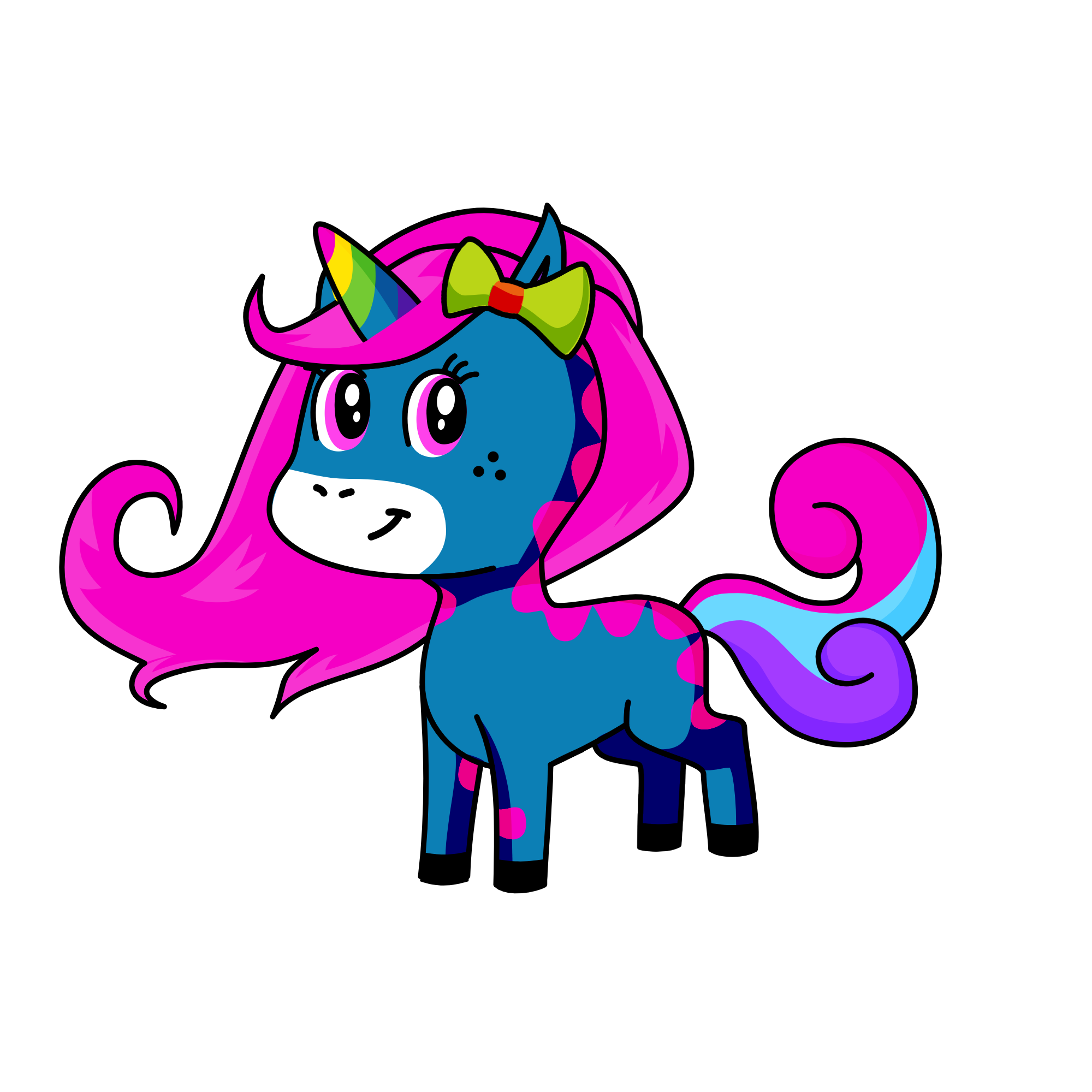 rainbow unicorn, the unicorn