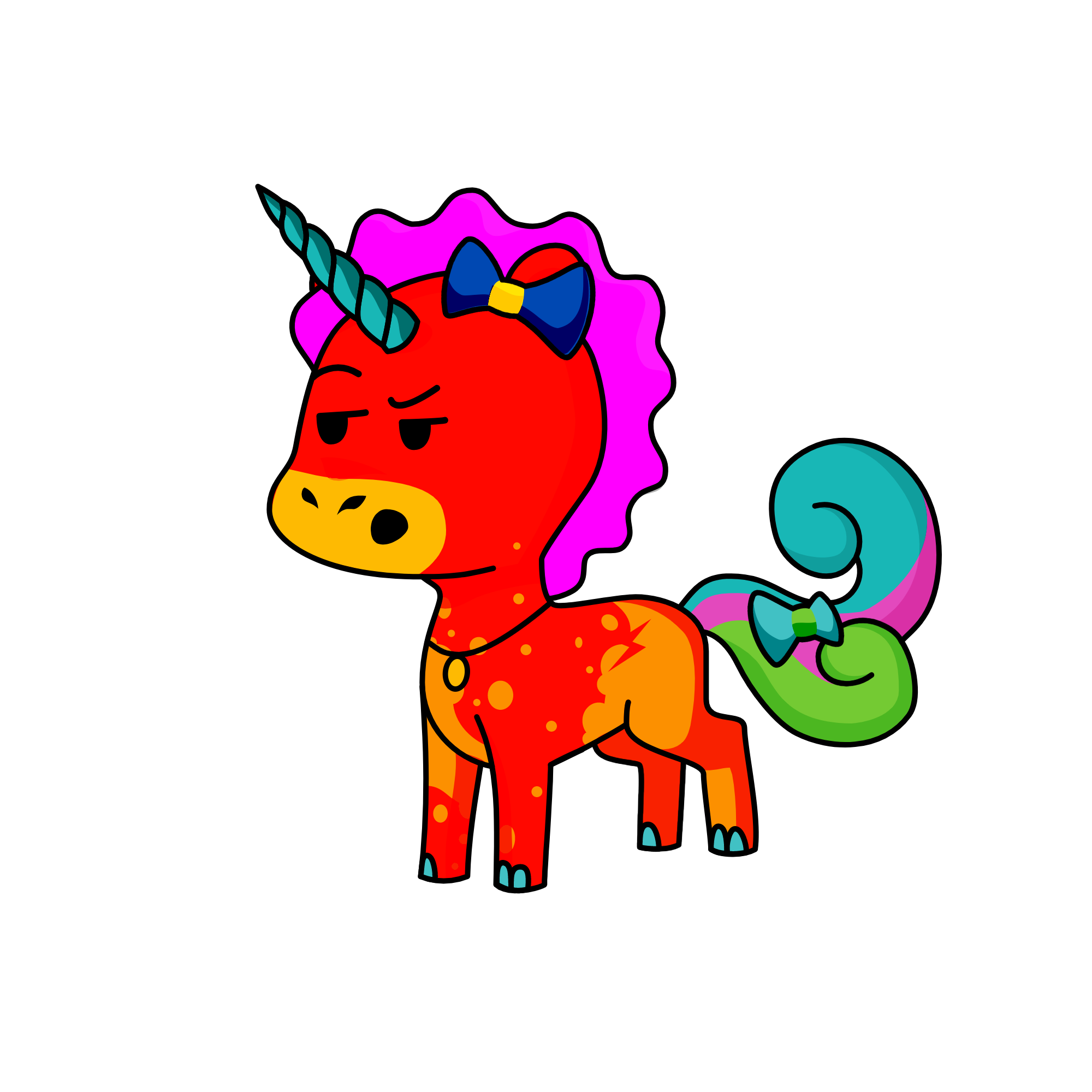 made this with eyes closed her name isla, the unicorn