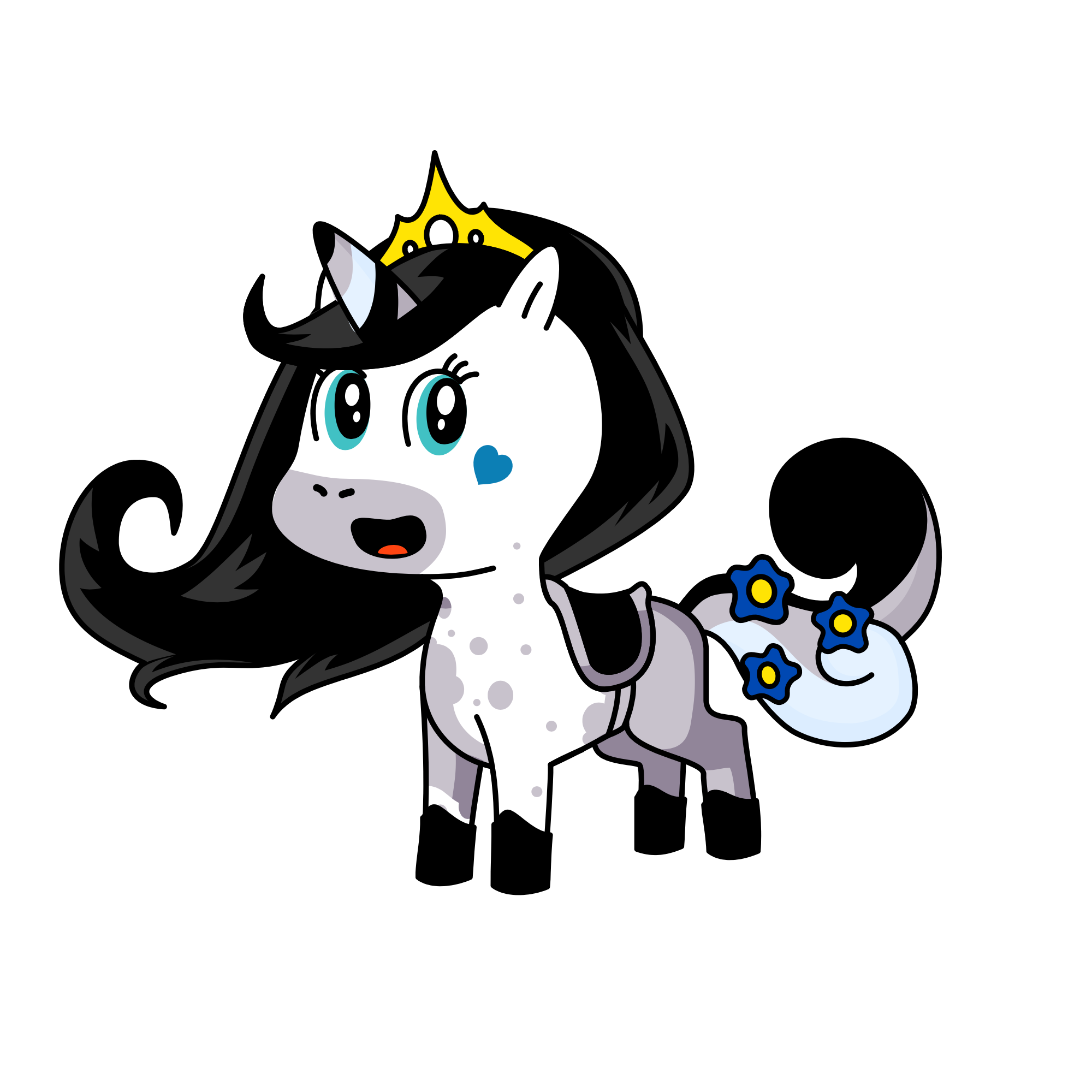 Queen Paris, the unicorn