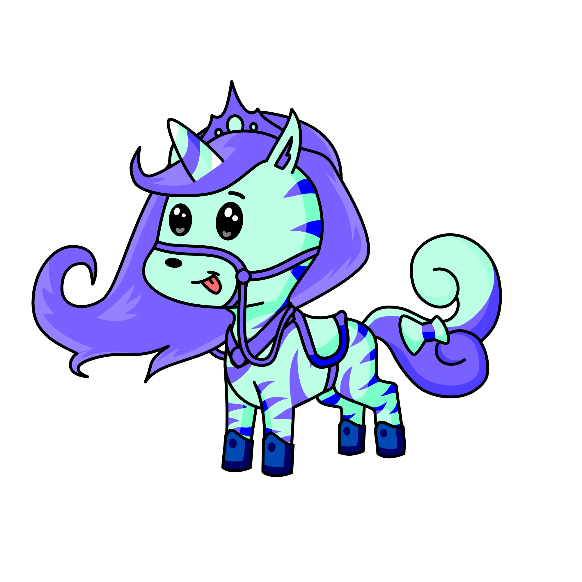 Lavender-Turquoise, the unicorn