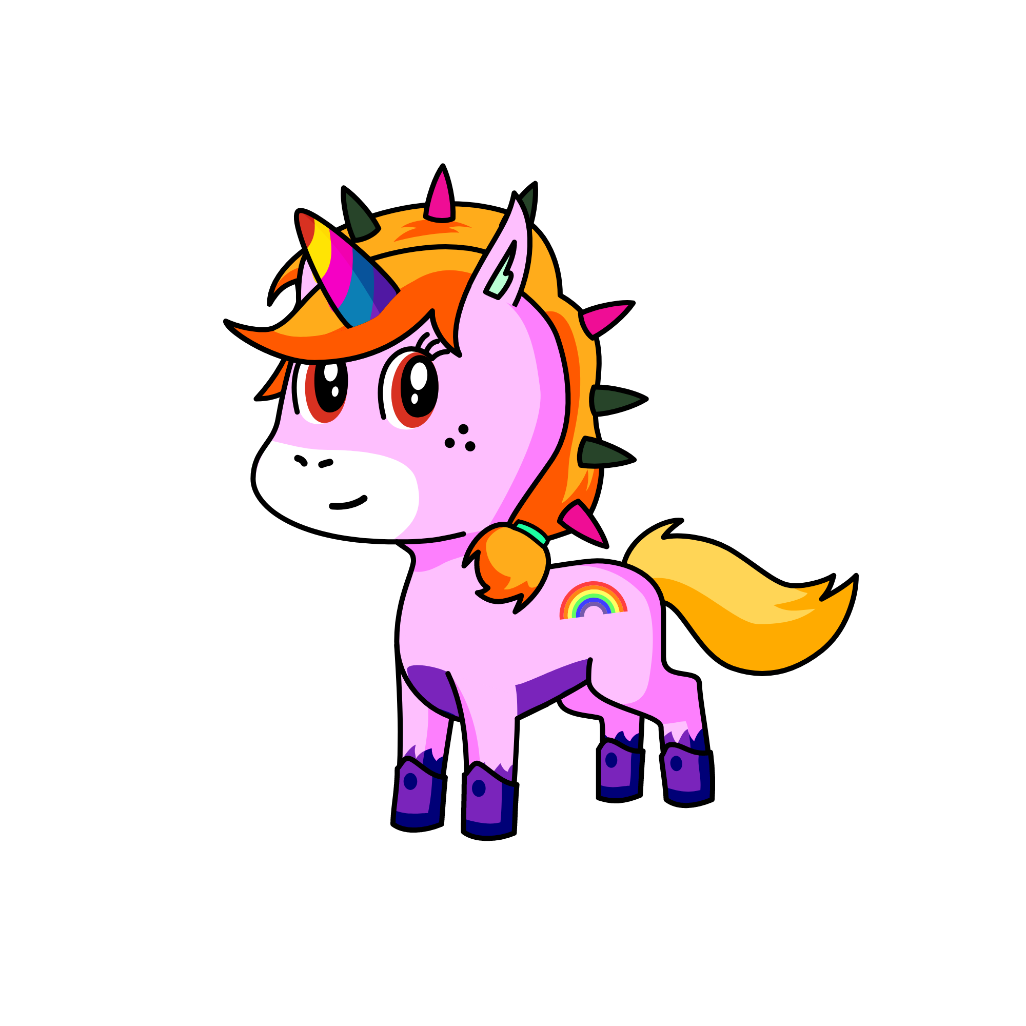 unicorno do arco iris, the unicorn