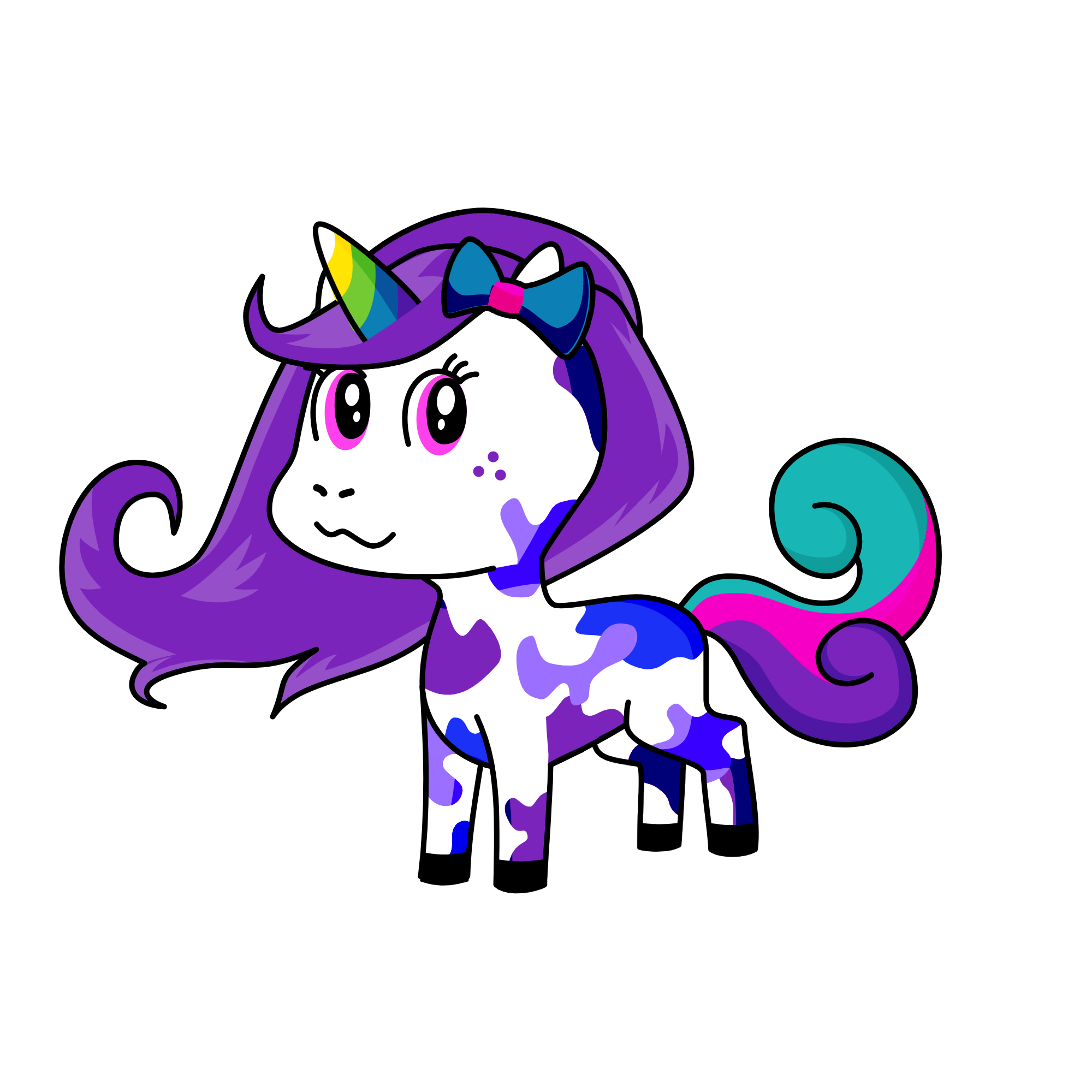 purple ina, the unicorn