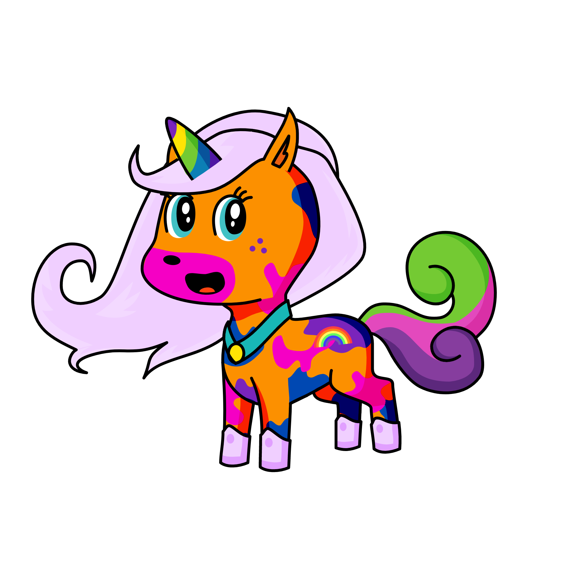 Rainbow, the unicorn