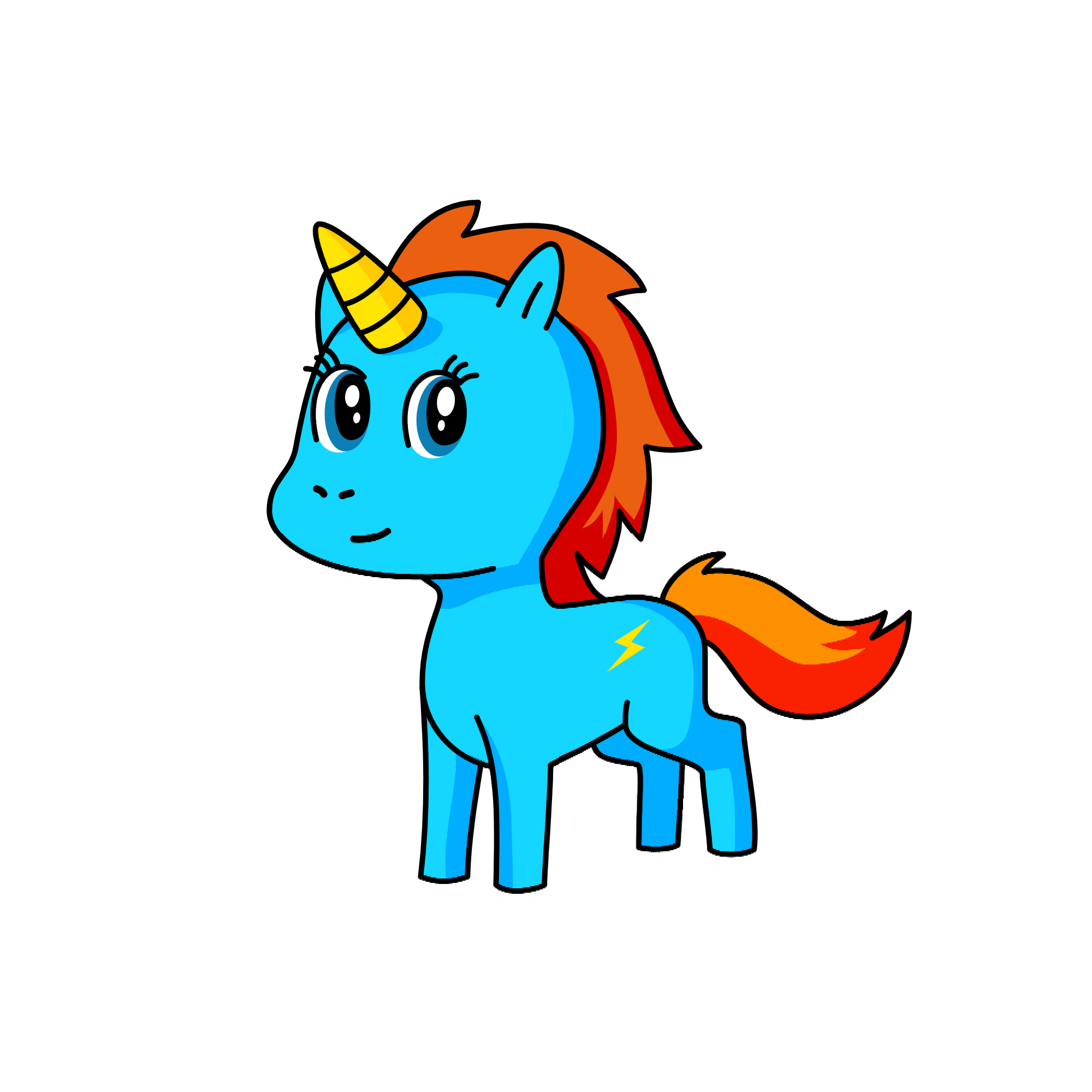 Rainbow dash, the unicorn