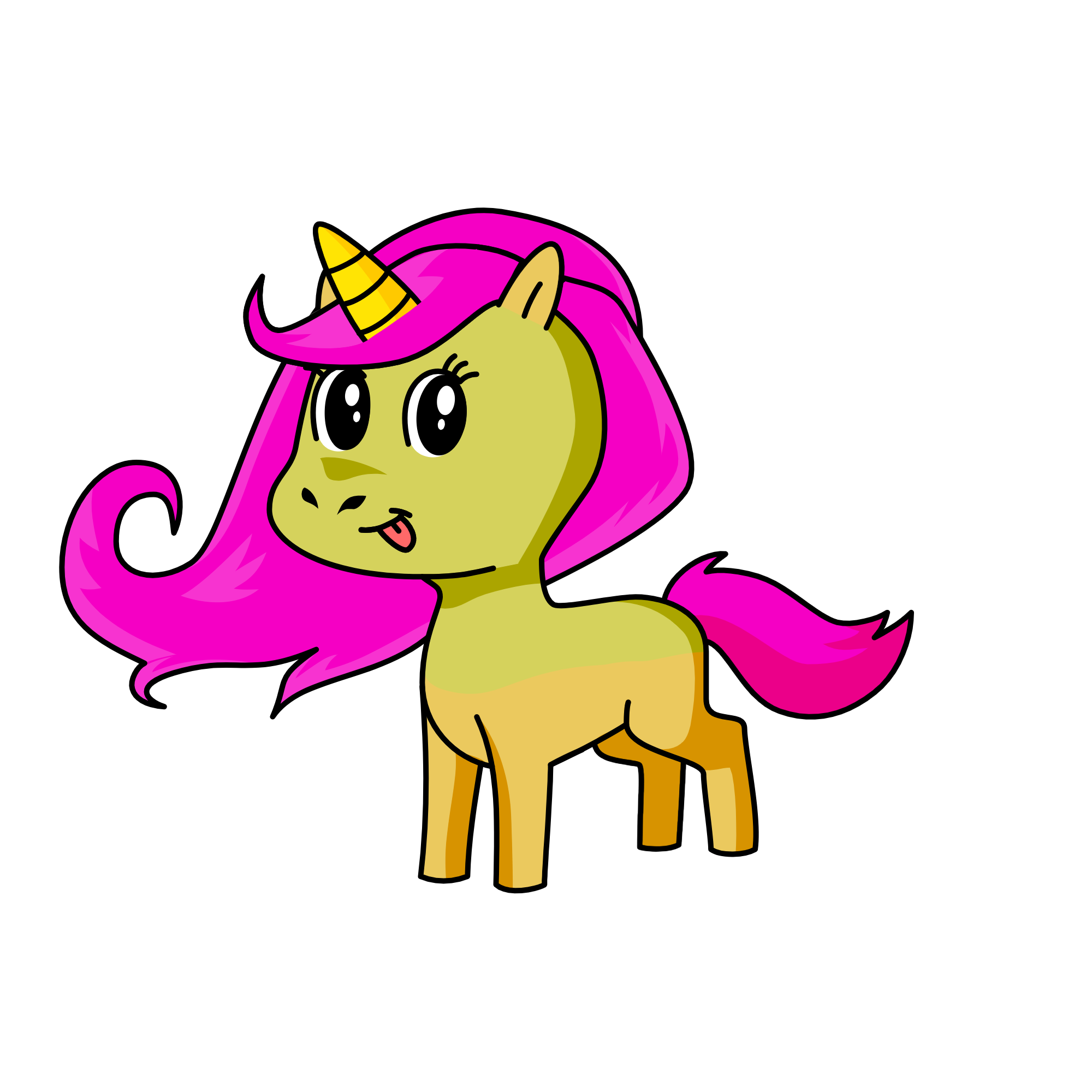 horse, the unicorn