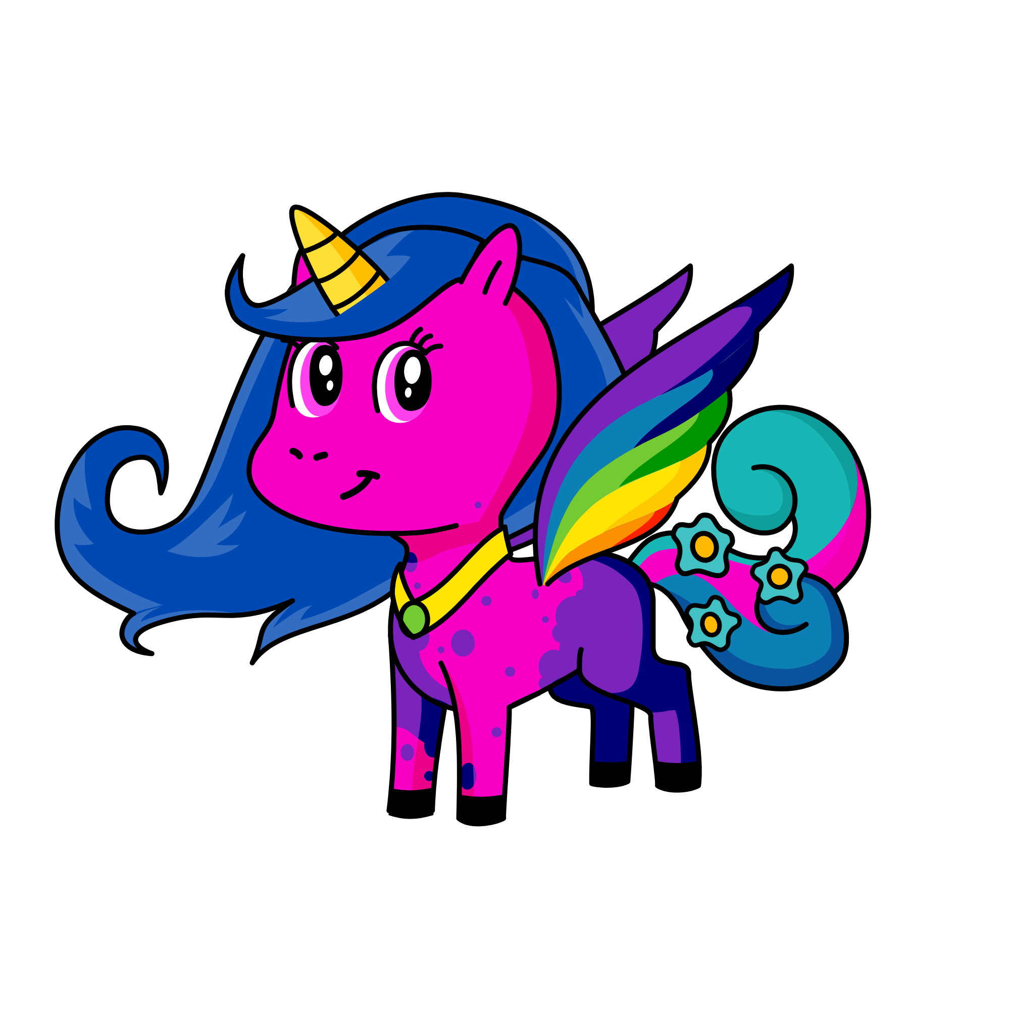 What u have to do is go on about scroll all down untill u see the add wings sign, the unicorn