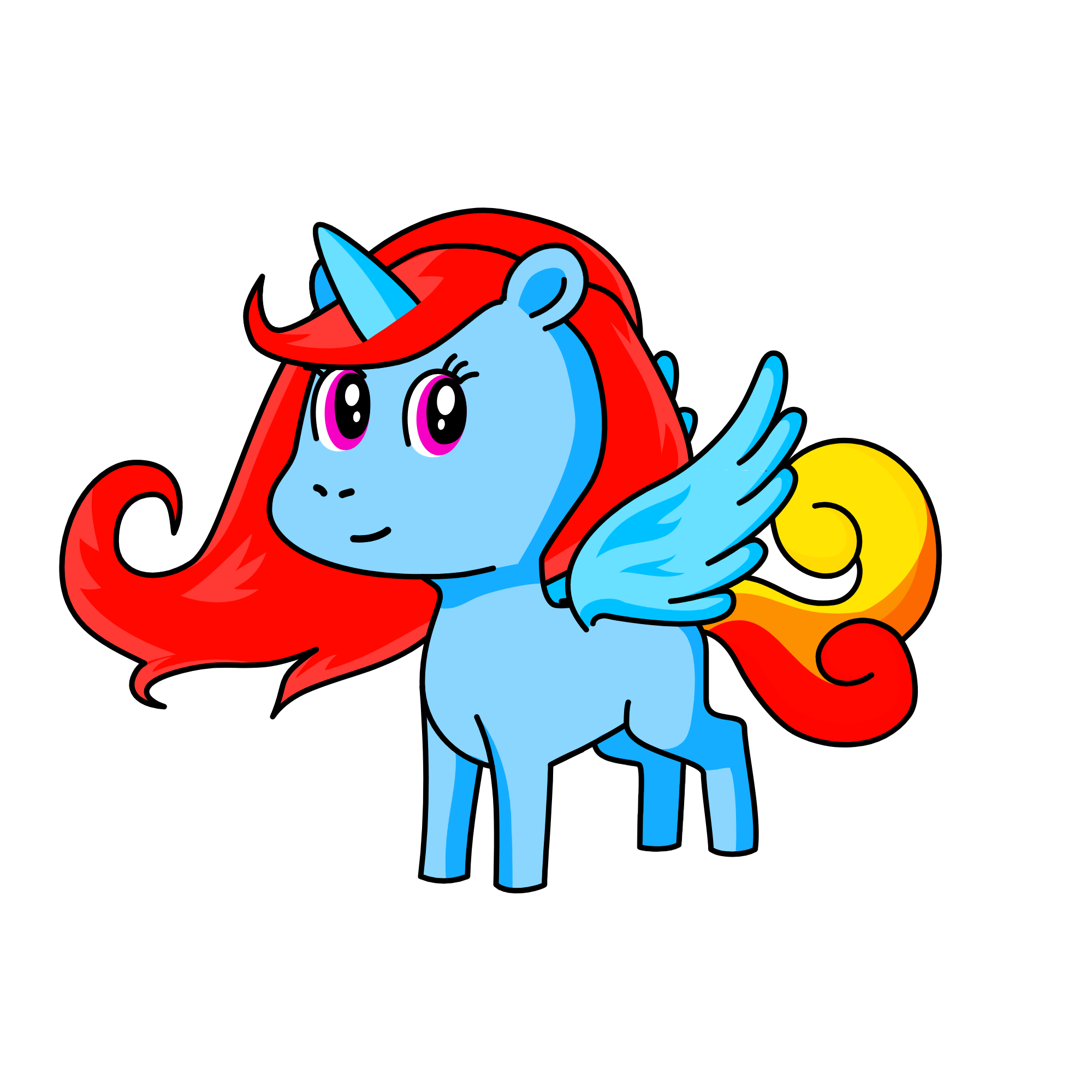 Rainbow Dash, the unicorn