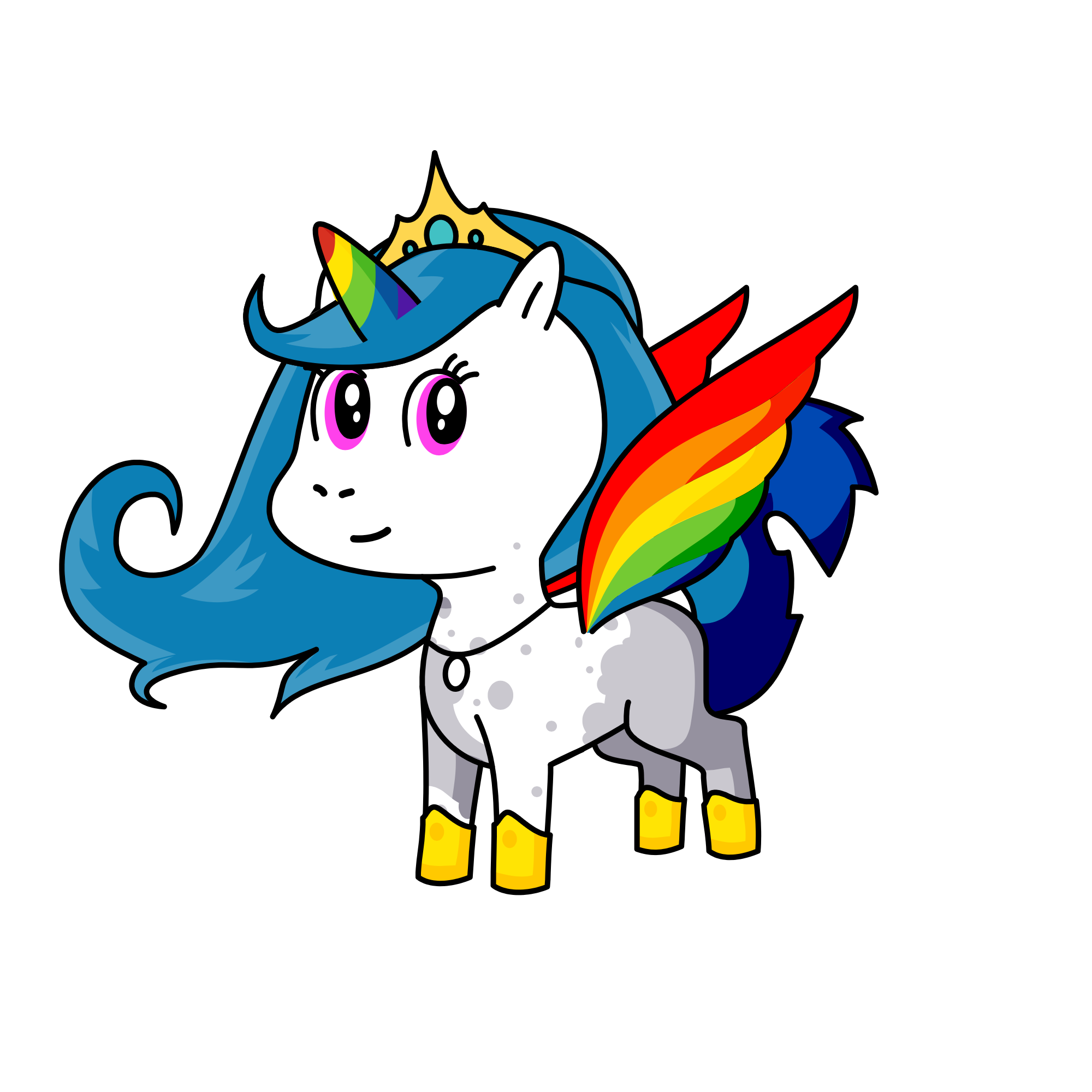 Rainbow , the unicorn