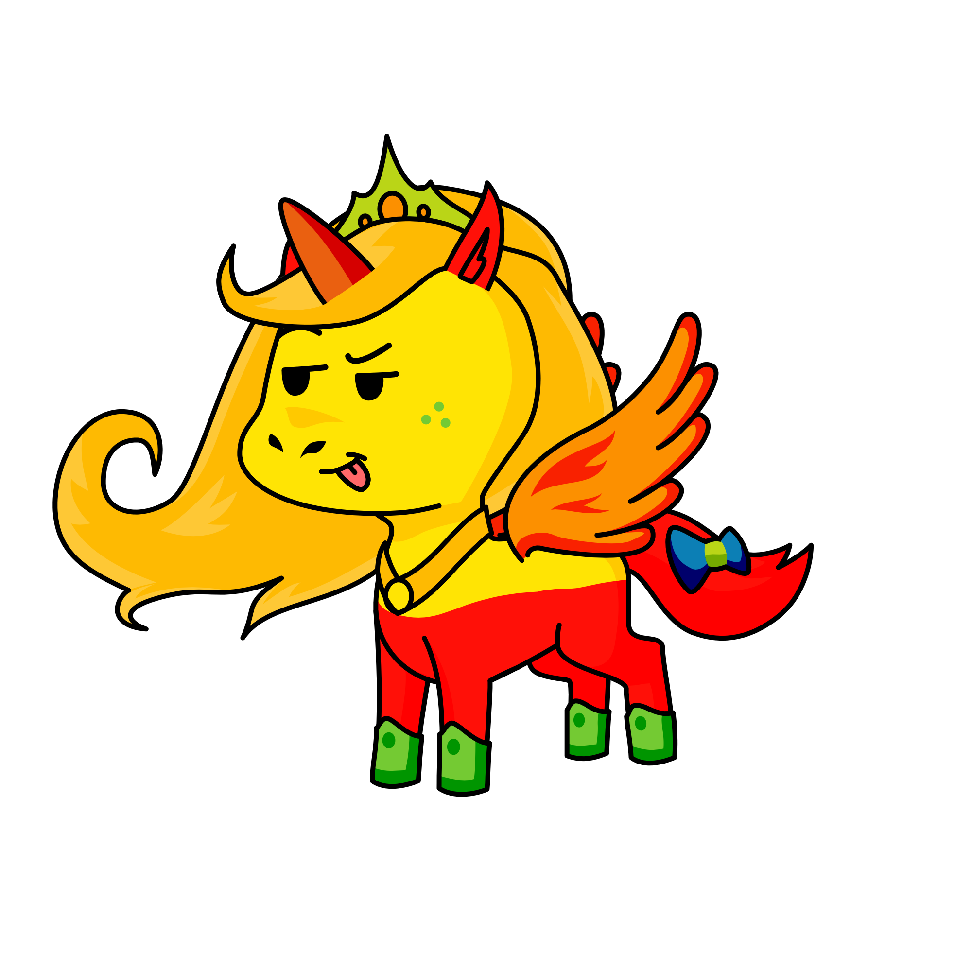 Sunset , the unicorn