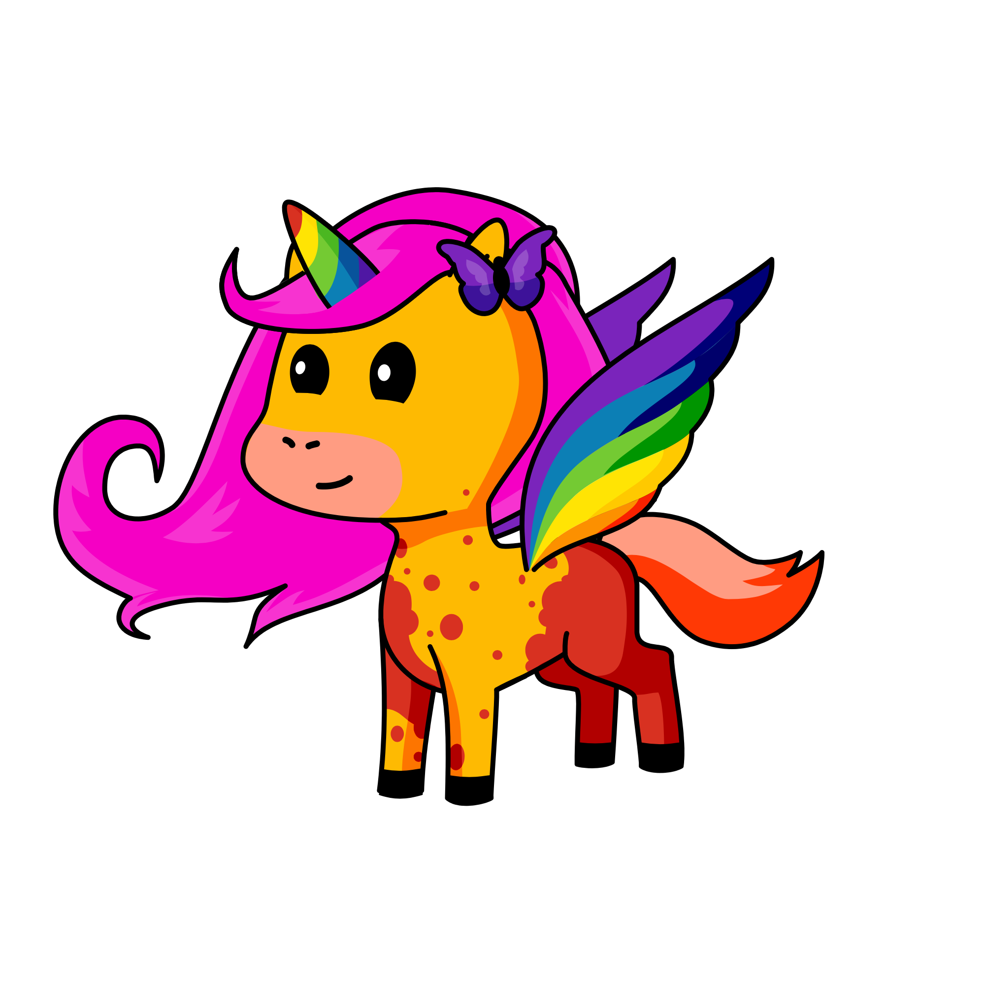 Party side, the unicorn